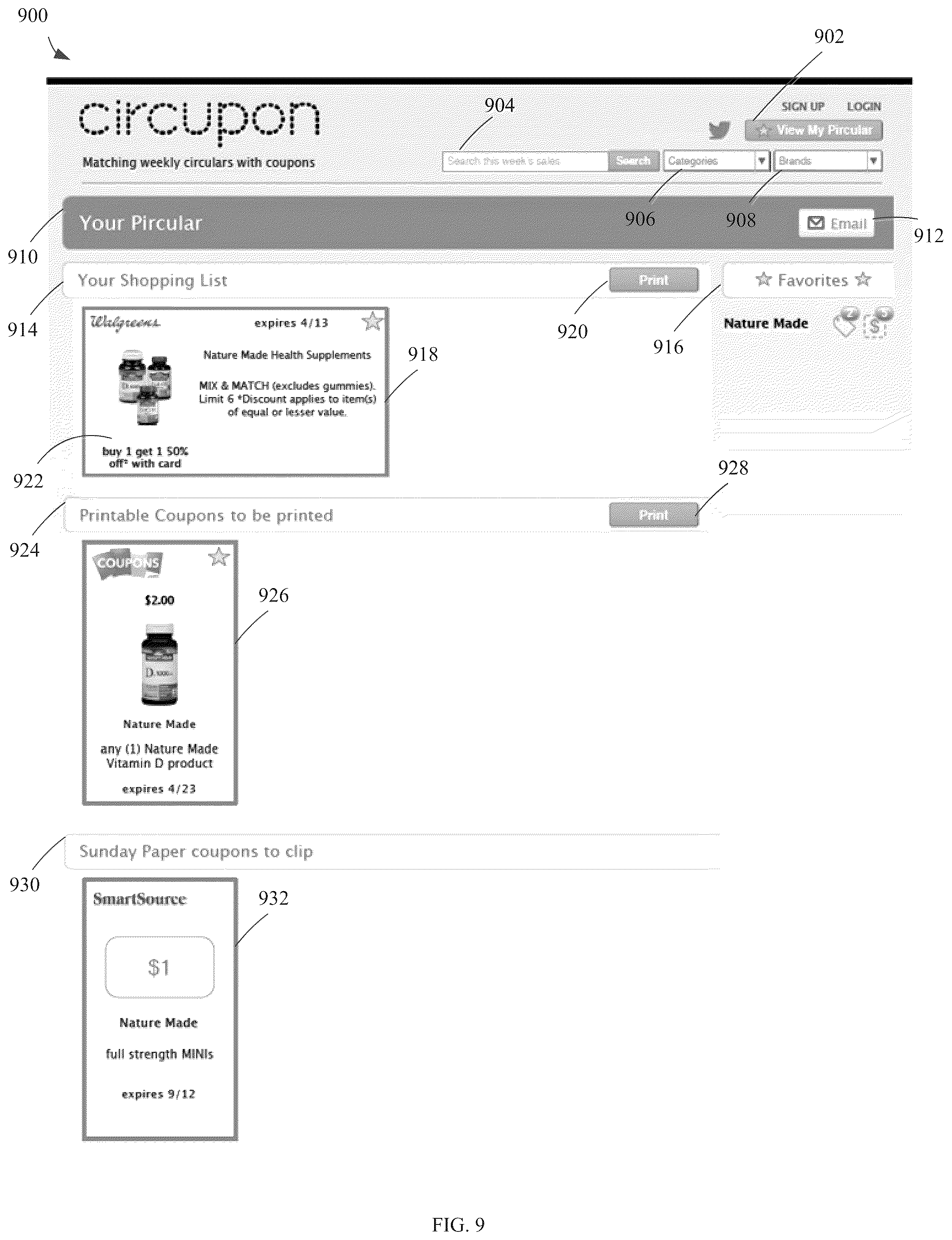 Patent US12314972 Figure 9 – Interface for interacting with transformed deal data