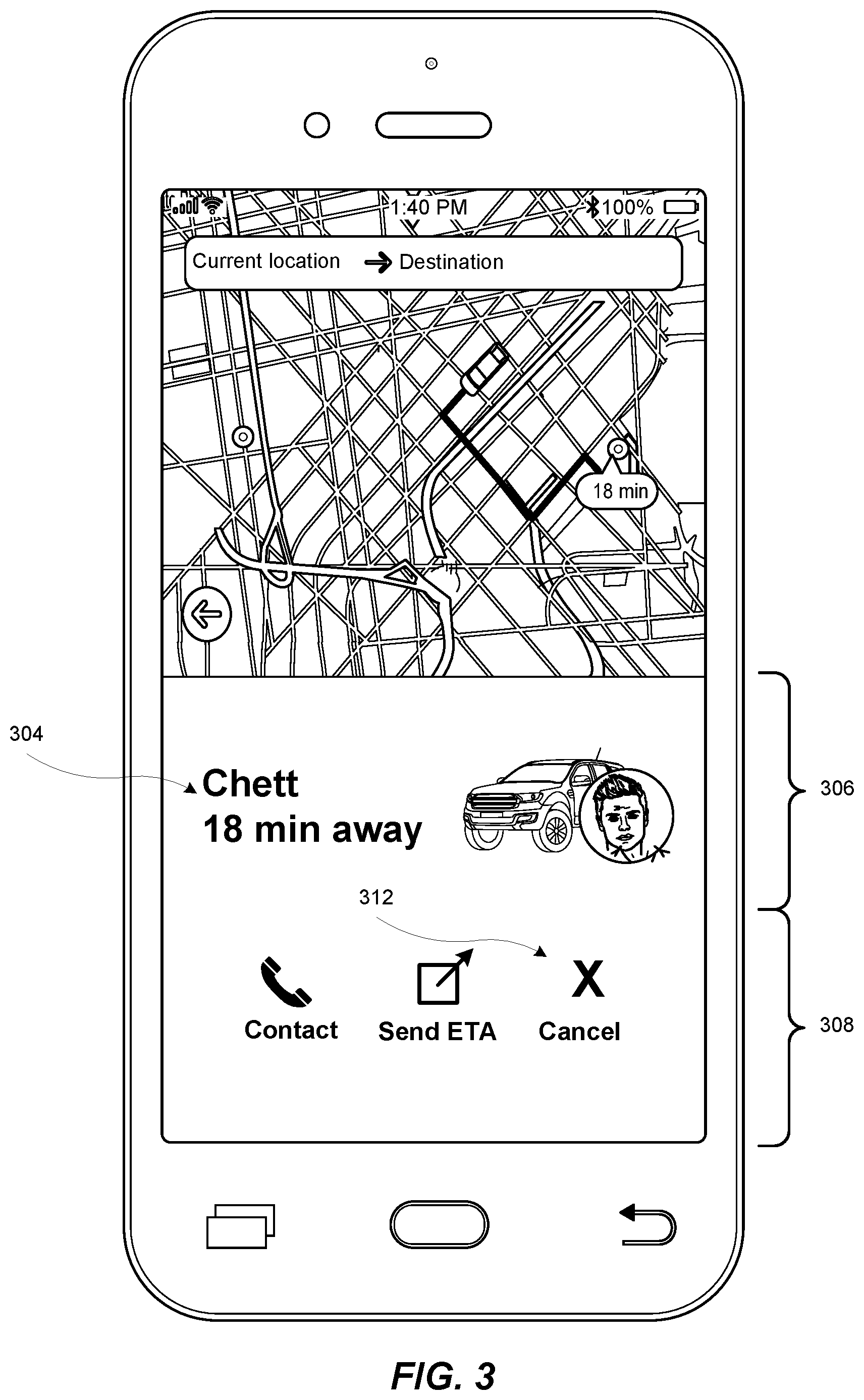 Patent US12314989 Figure 3 – Systems and methods for determining a pre-request transportation match between transportation requestor devices and transportation provider devices