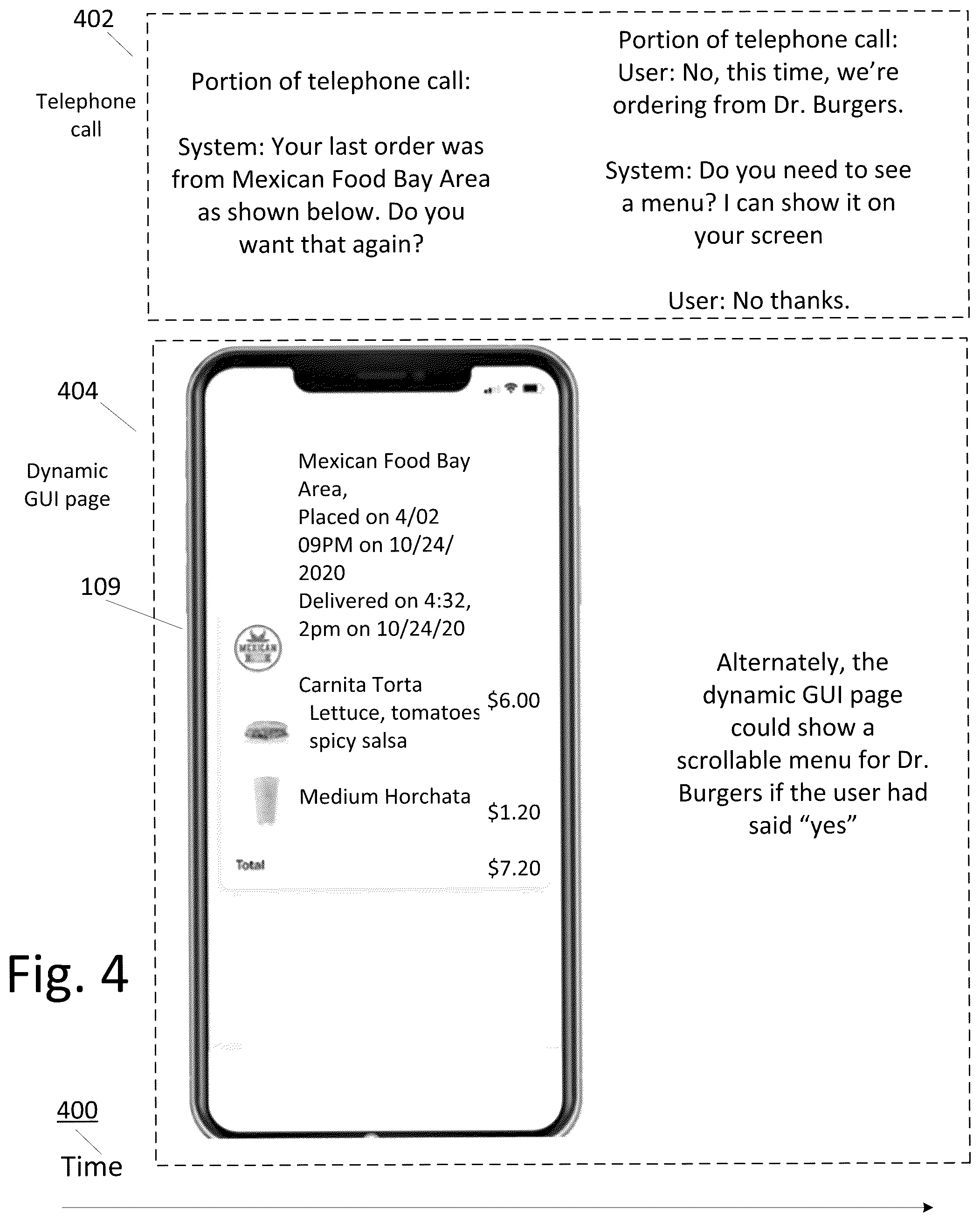 Patent US12314991 Figure 5 – Method and system for controlling a graphical user interface by telephone