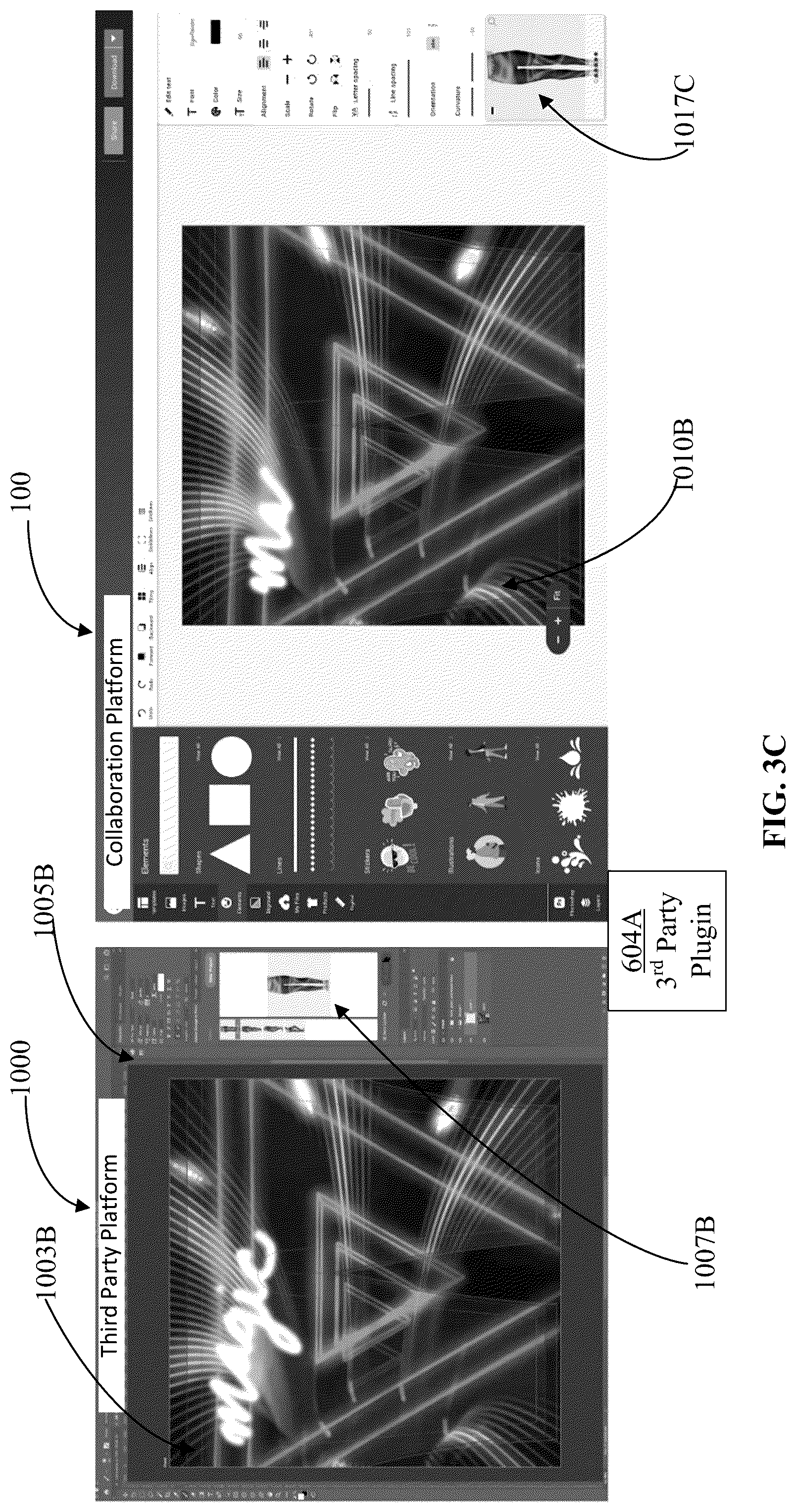 Patent US12314992 Figure 10 – Method and computer readable storage media for interfacing with third party platforms via collaboration sessions to customize products