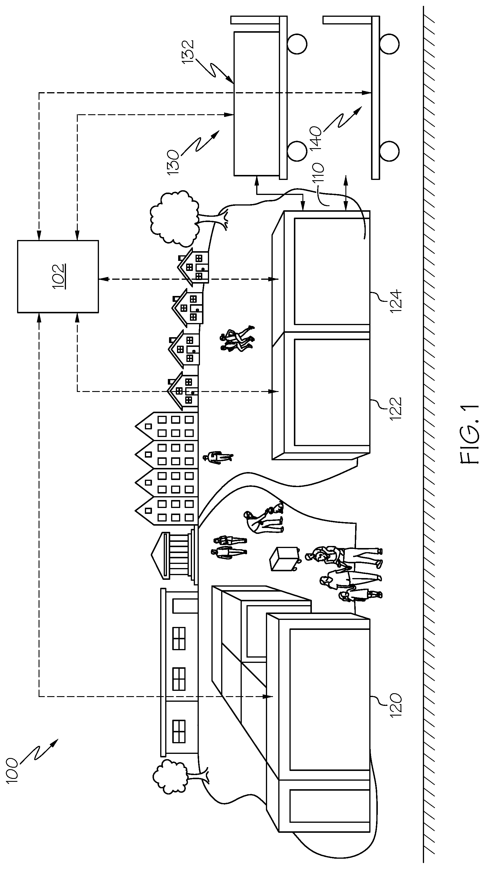 Patent US12314993 Figure 1 – Methods and systems for identifying underused properties and utilizing underused properties by leveraging mobile units