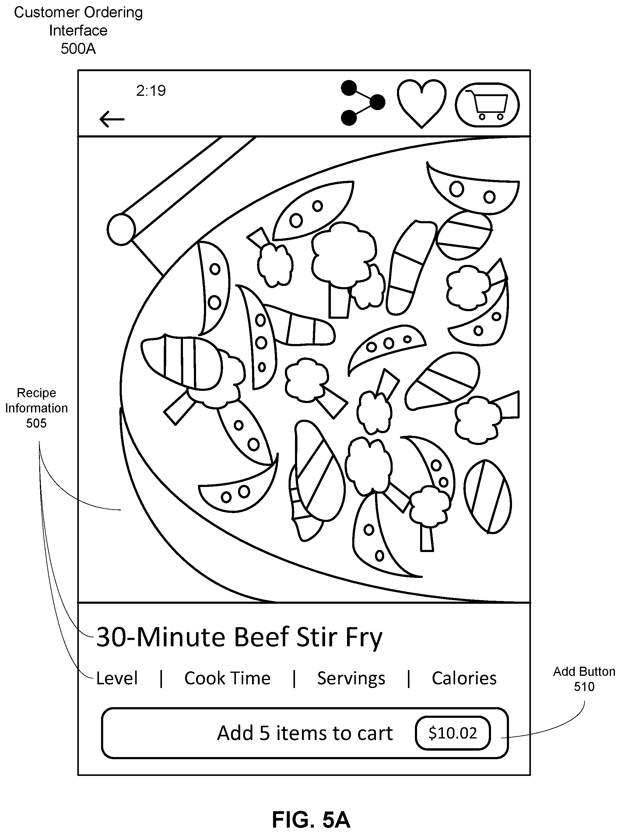 Patent US12314999 Figure 5 – Mapping recipe ingredients to products