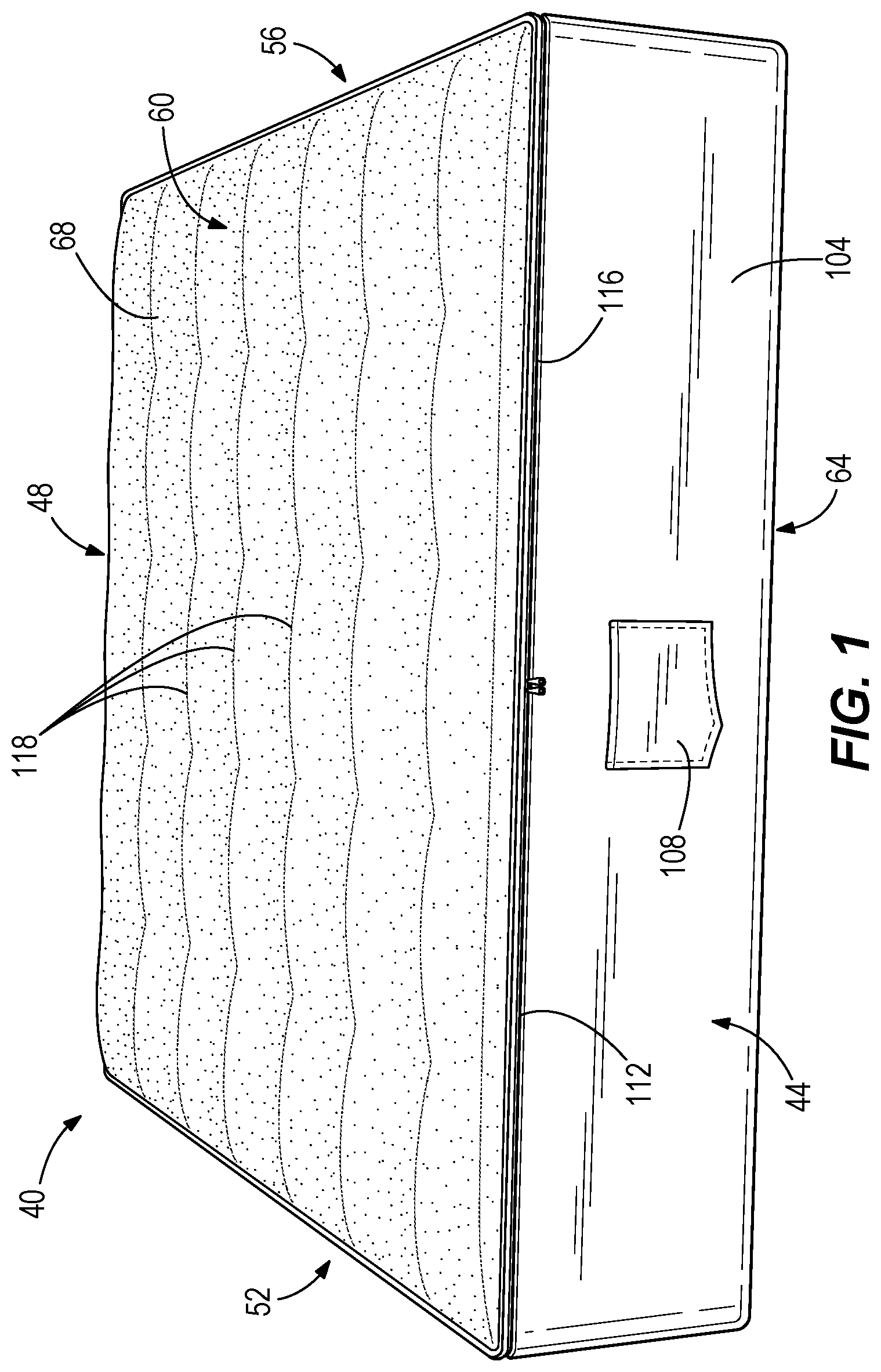 Patent US12315000 Figure 1 – Method for production and service of a rearrangeable mattress