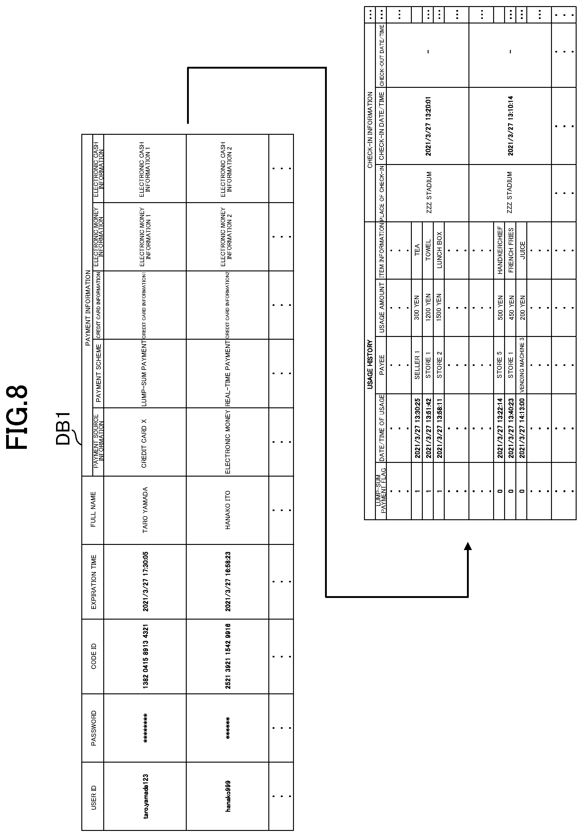 Patent US12315001 Figure 8 – Electronic payment system, electronic payment method, and information storage medium