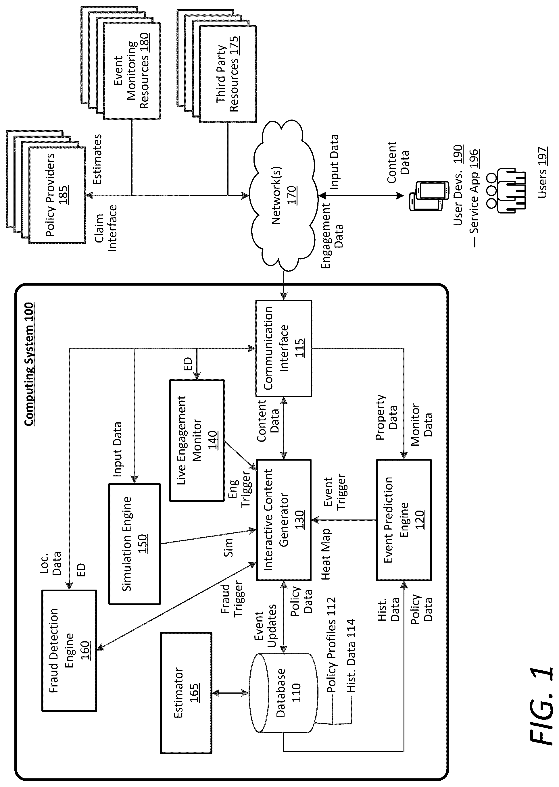 Patent US12315020 — Corroborative claim view interface — Figure 1