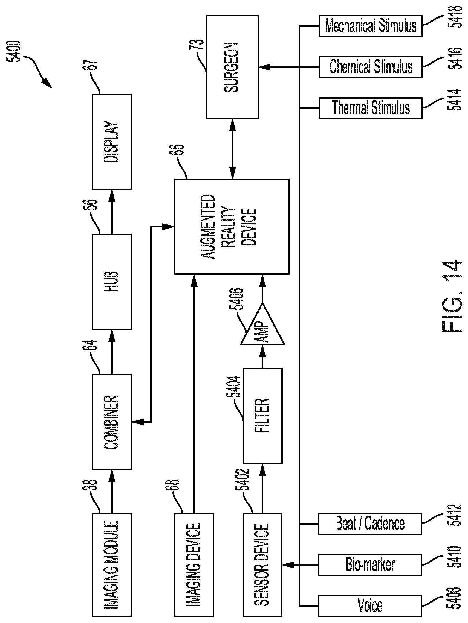 Patent US12315036 Figure 14 – Mixed reality feedback systems that cooperate to increase efficient perception of complex data feeds