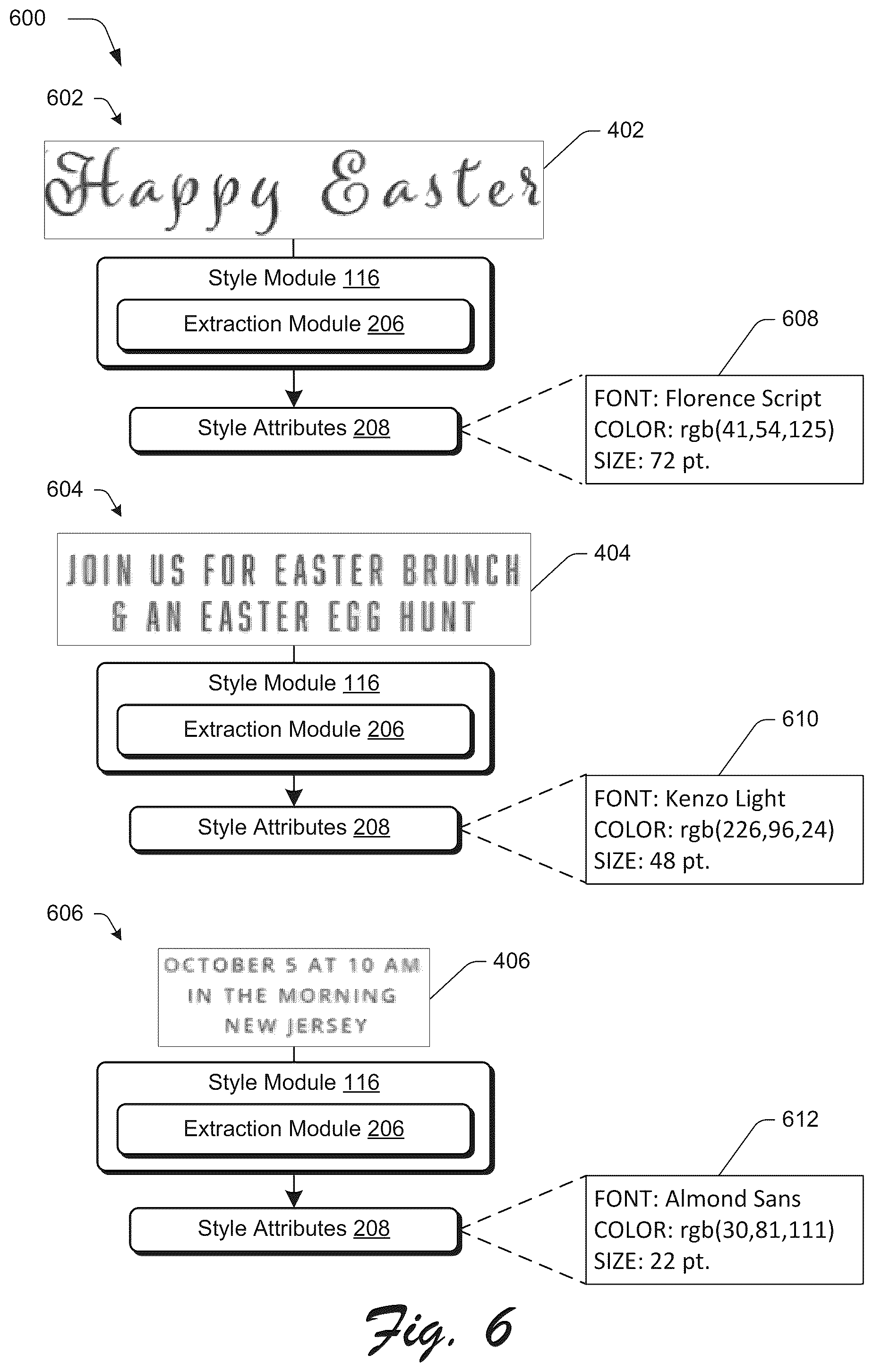 Patent US12315051 Figure 6 – Reference based digital content stylization