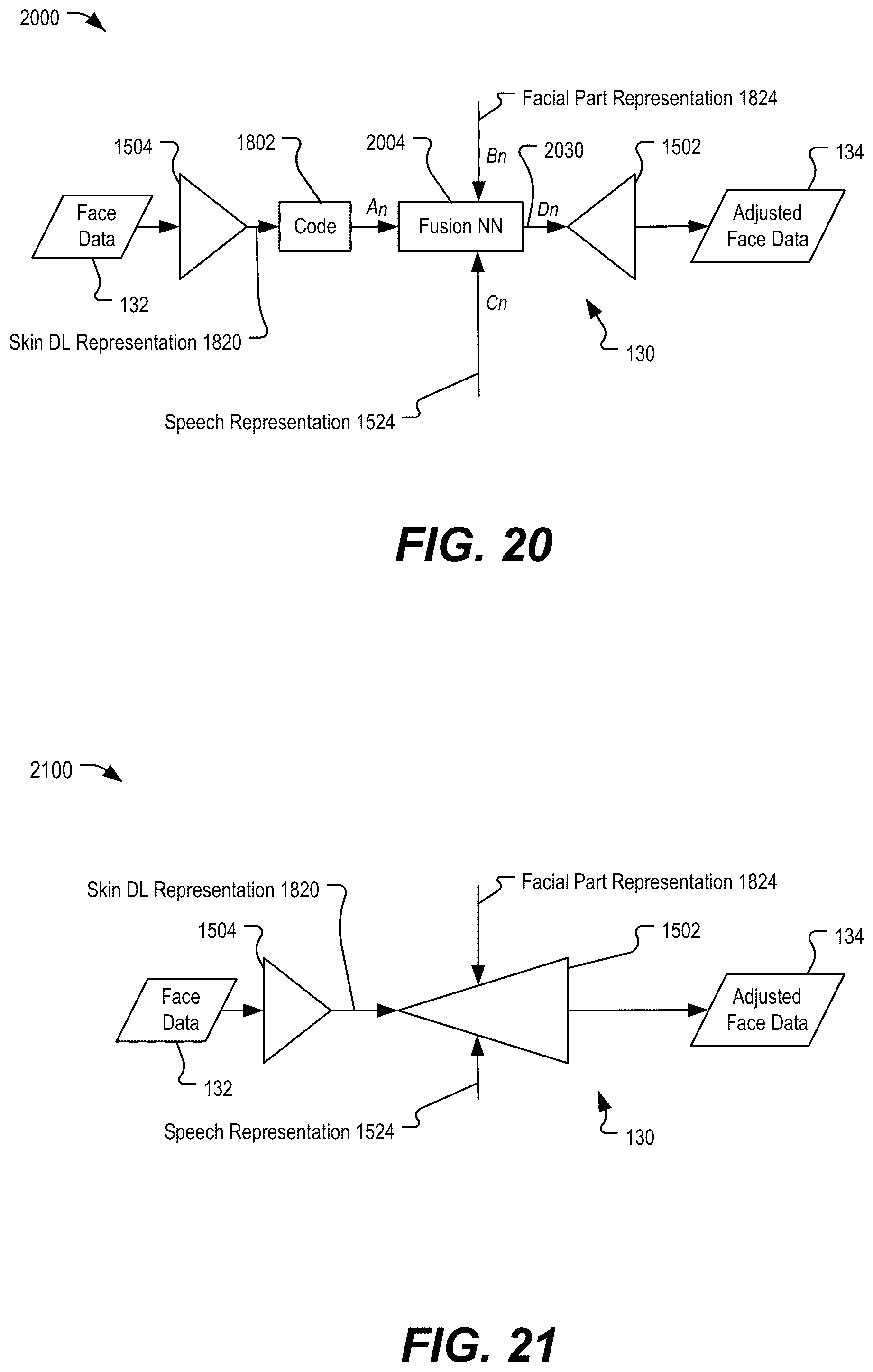 Patent US12315057 Figure 11 – Avatar facial expressions based on semantical context
