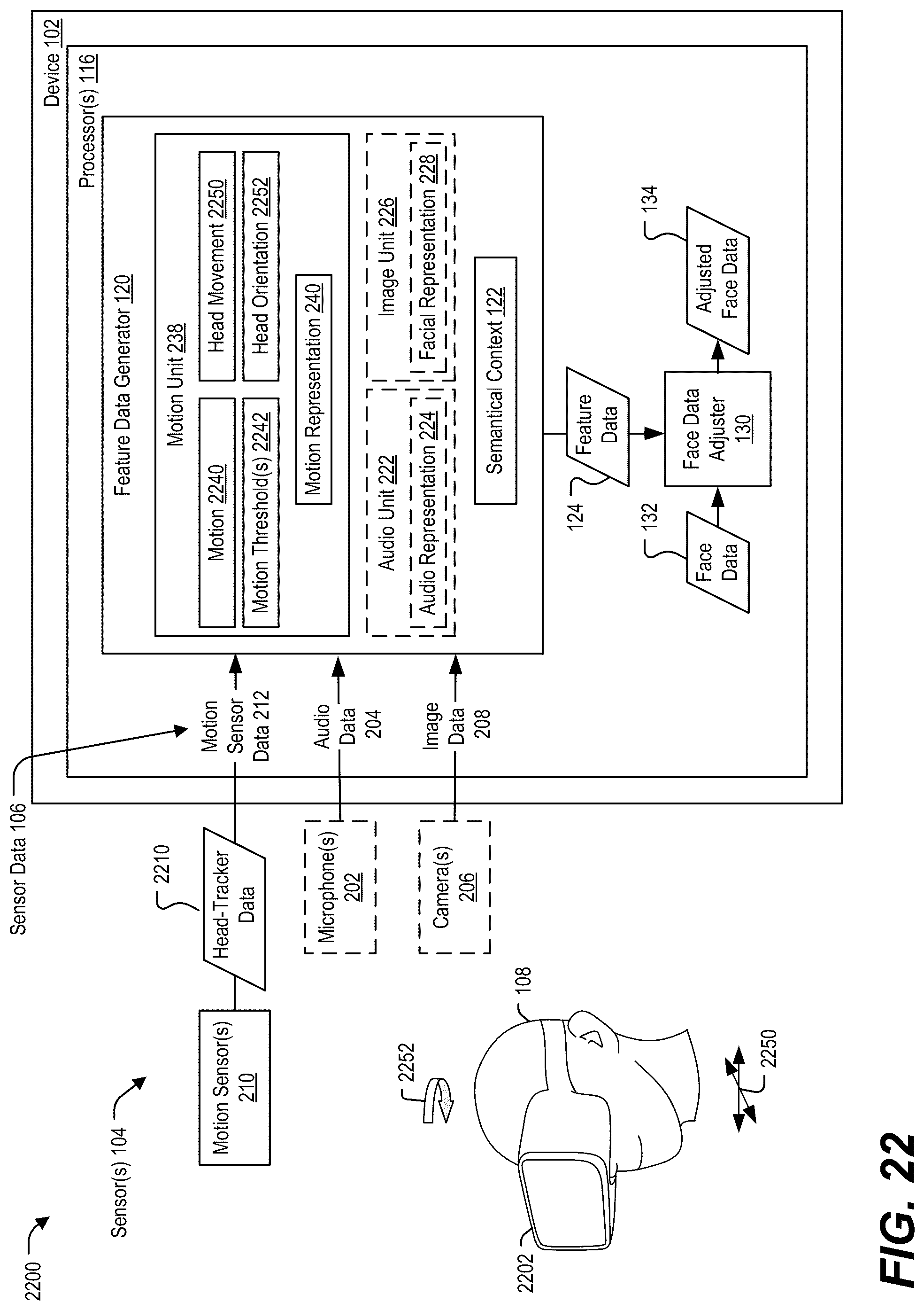 Patent US12315057 Figure 12 – Avatar facial expressions based on semantical context