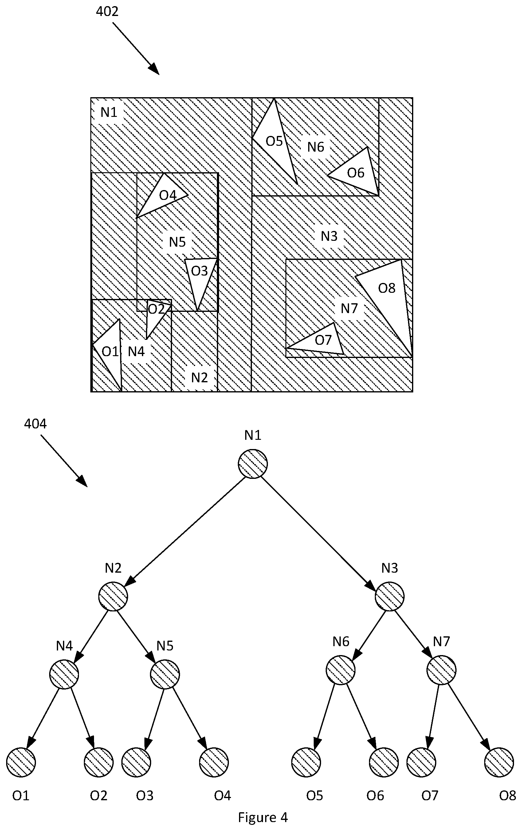 Patent US12315069 Figure 4 – Technique for testing ray for intersection with oriented bounding boxes