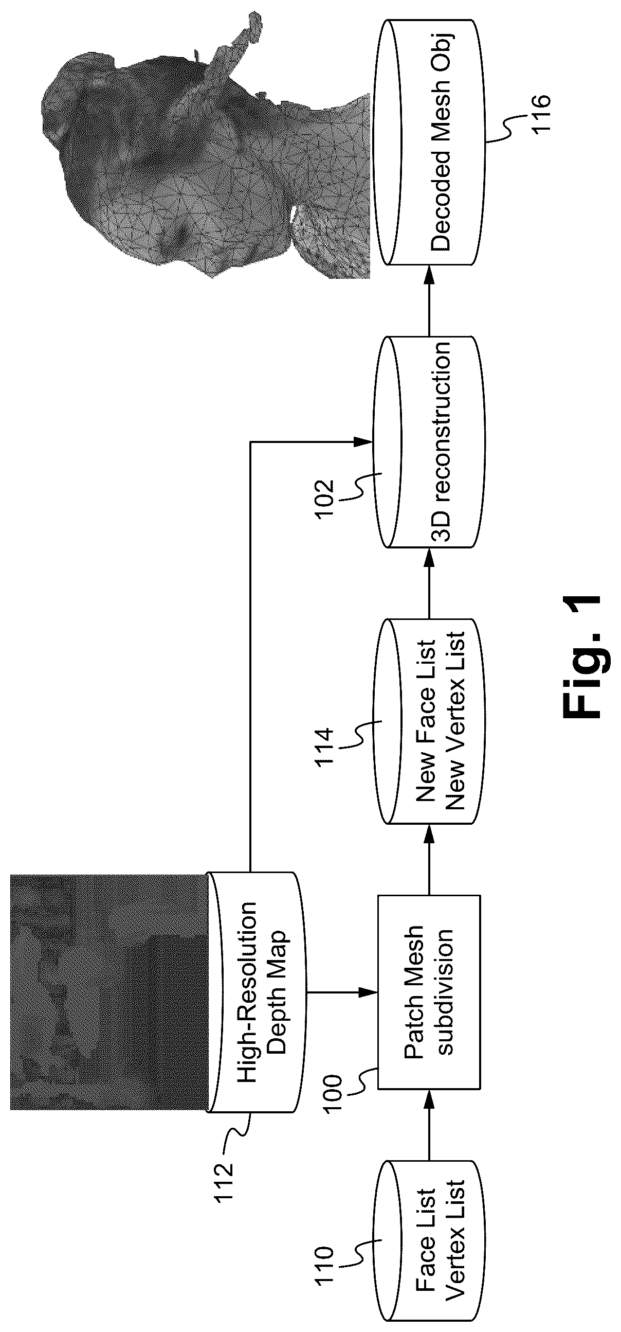 Patent US12315081 Figure 1 – Mesh patch sub-division