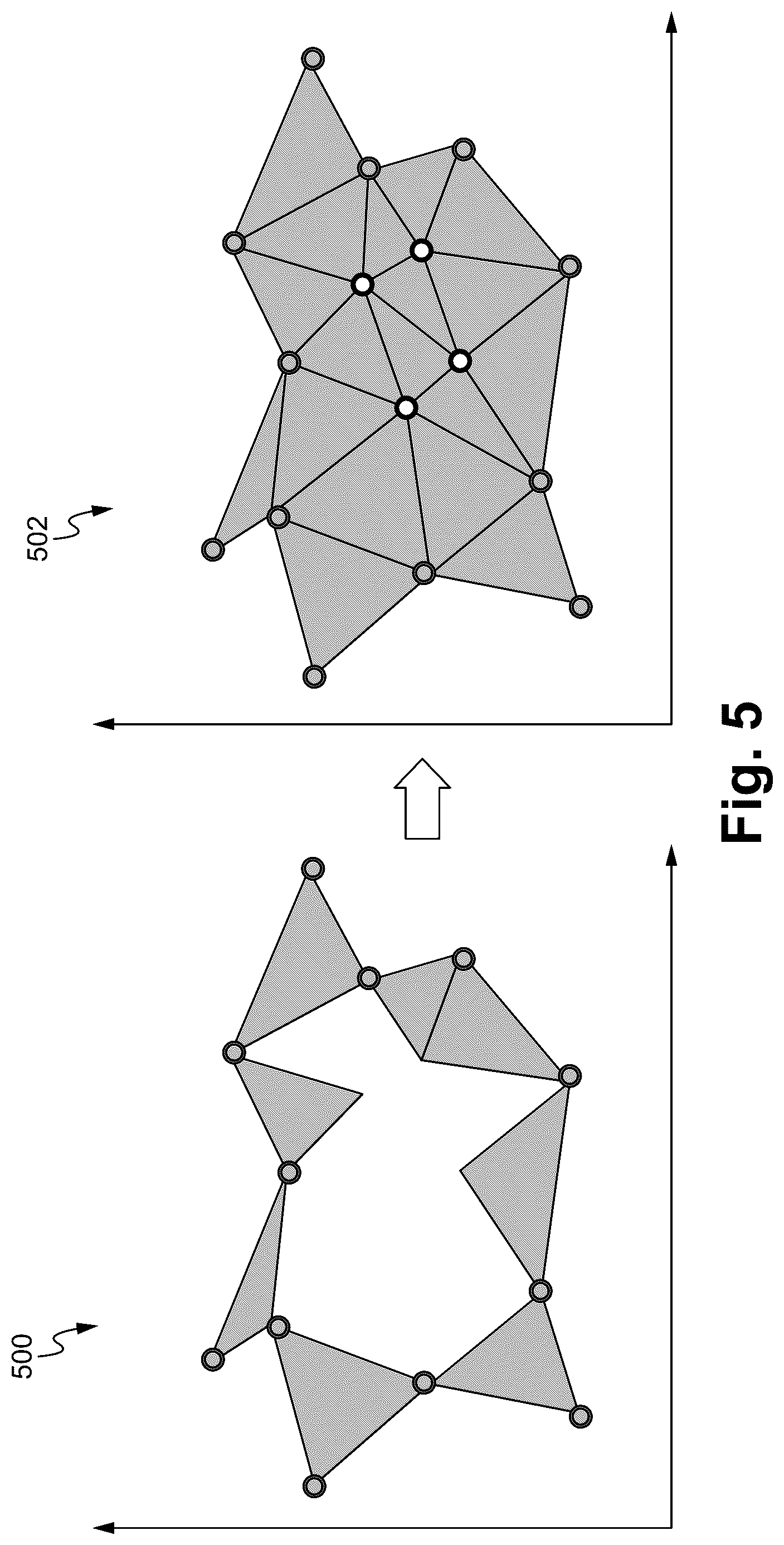 Patent US12315081 Figure 5 – Mesh patch sub-division