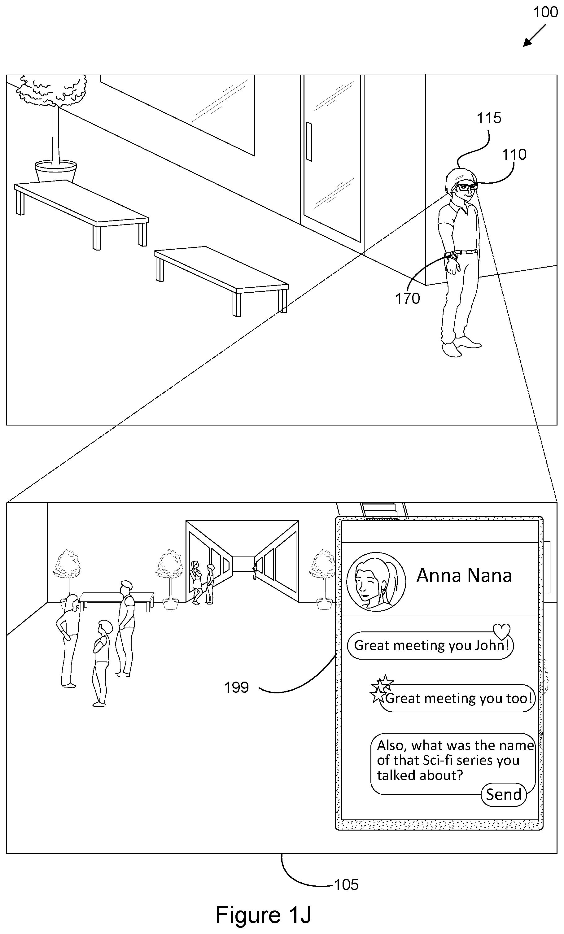 Patent US12315085 Figure 10 – Methods for participating in an artificial-reality application that coordinates artificial-reality activities between a user and at least one suggested user
