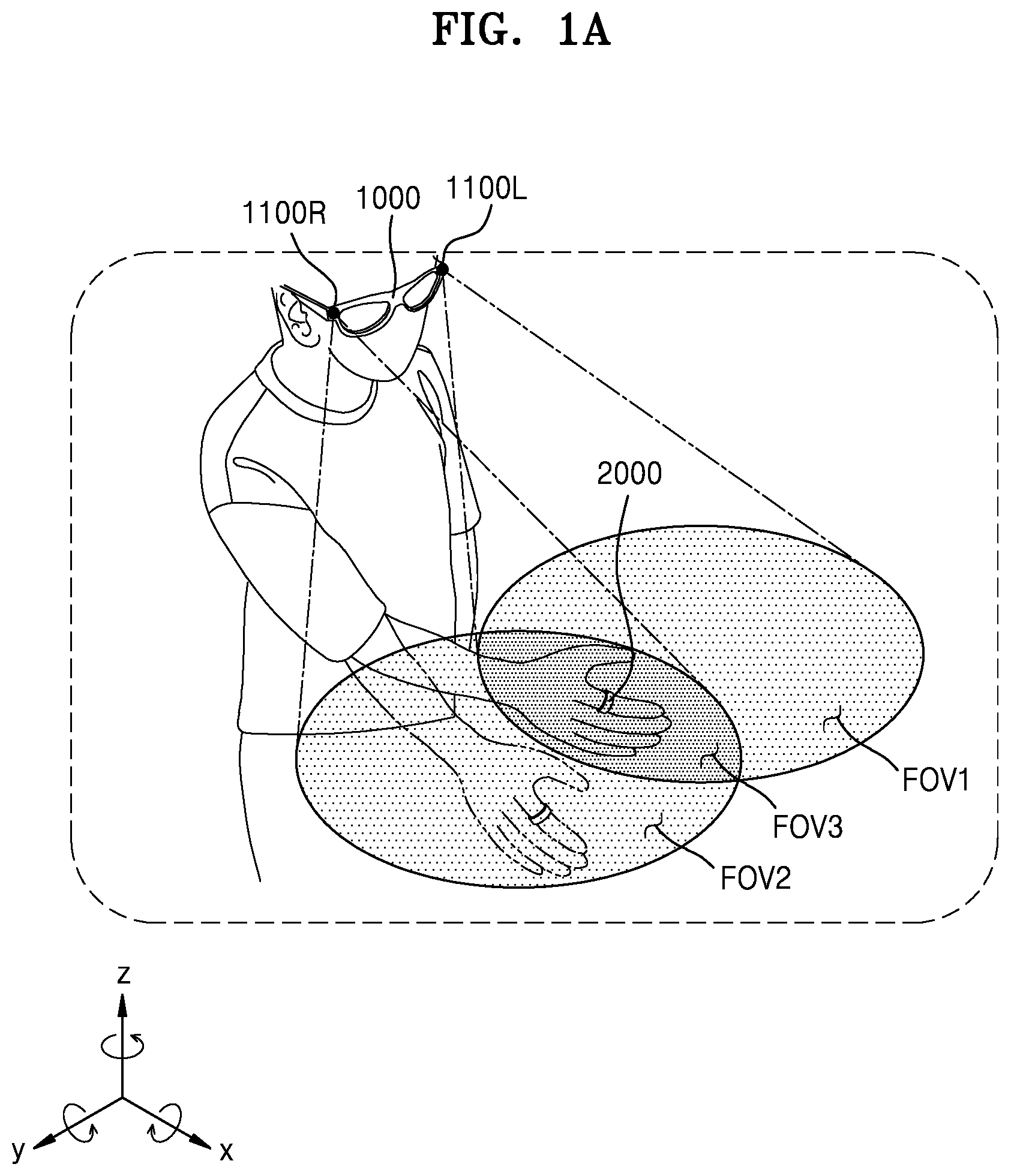 Patent US12315088 — Augmented reality device for obtaining position information of joints of user's hand and operating method thereof — Figure 1