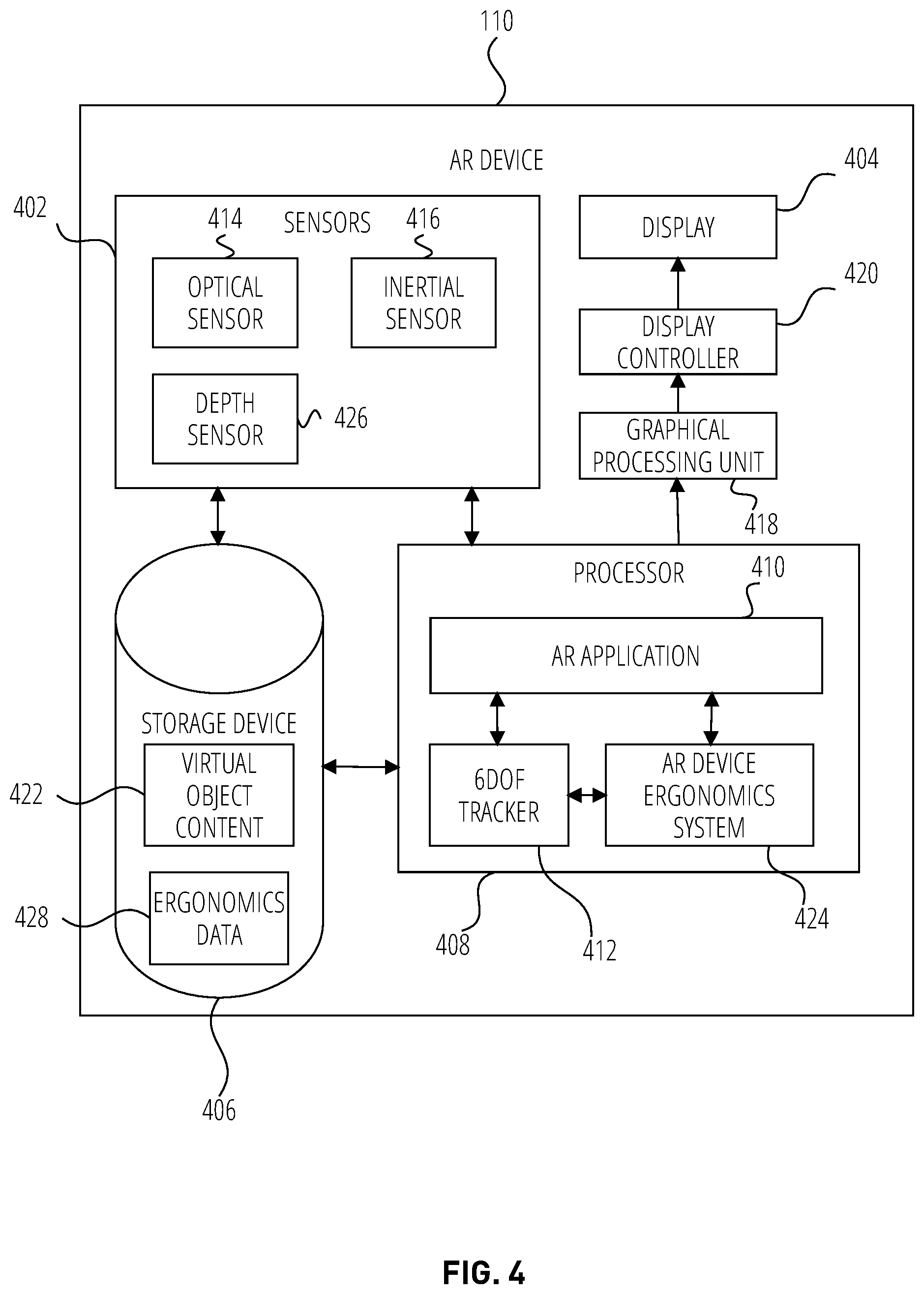 Patent US12315089 Figure 4 – Augmented reality ergonomics evaluation system