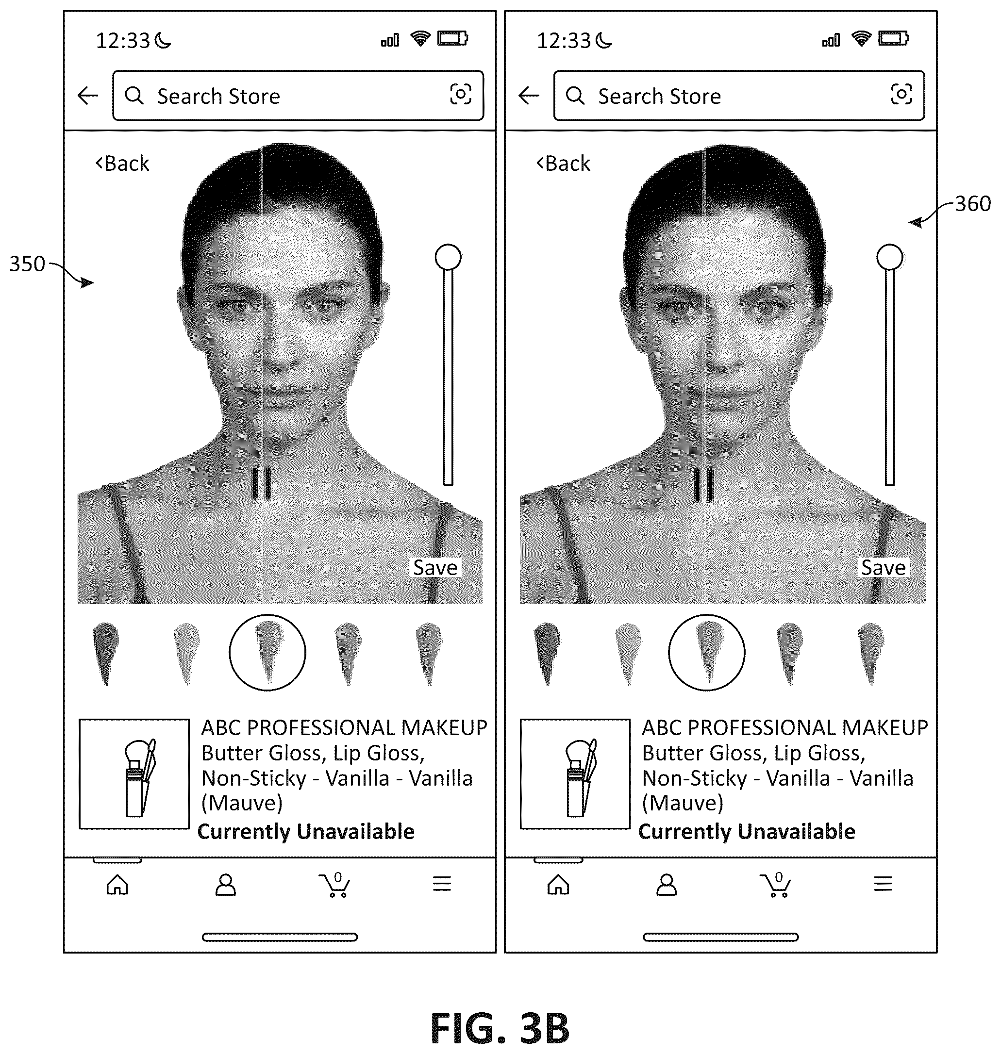 Patent US12315090 Figure 5 – Augmented reality virtual makeup try-on