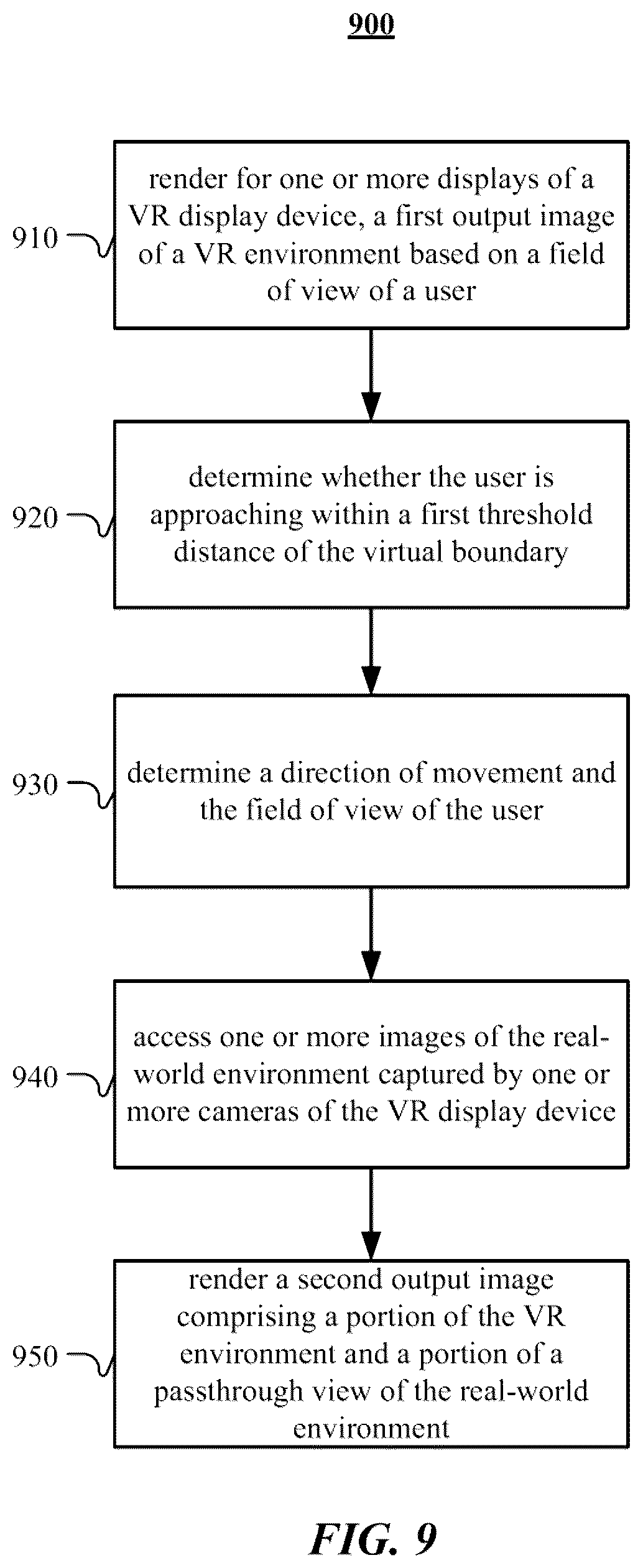 Patent US12315092 Figure 12 – Systems and methods for providing spatial awareness in virtual reality