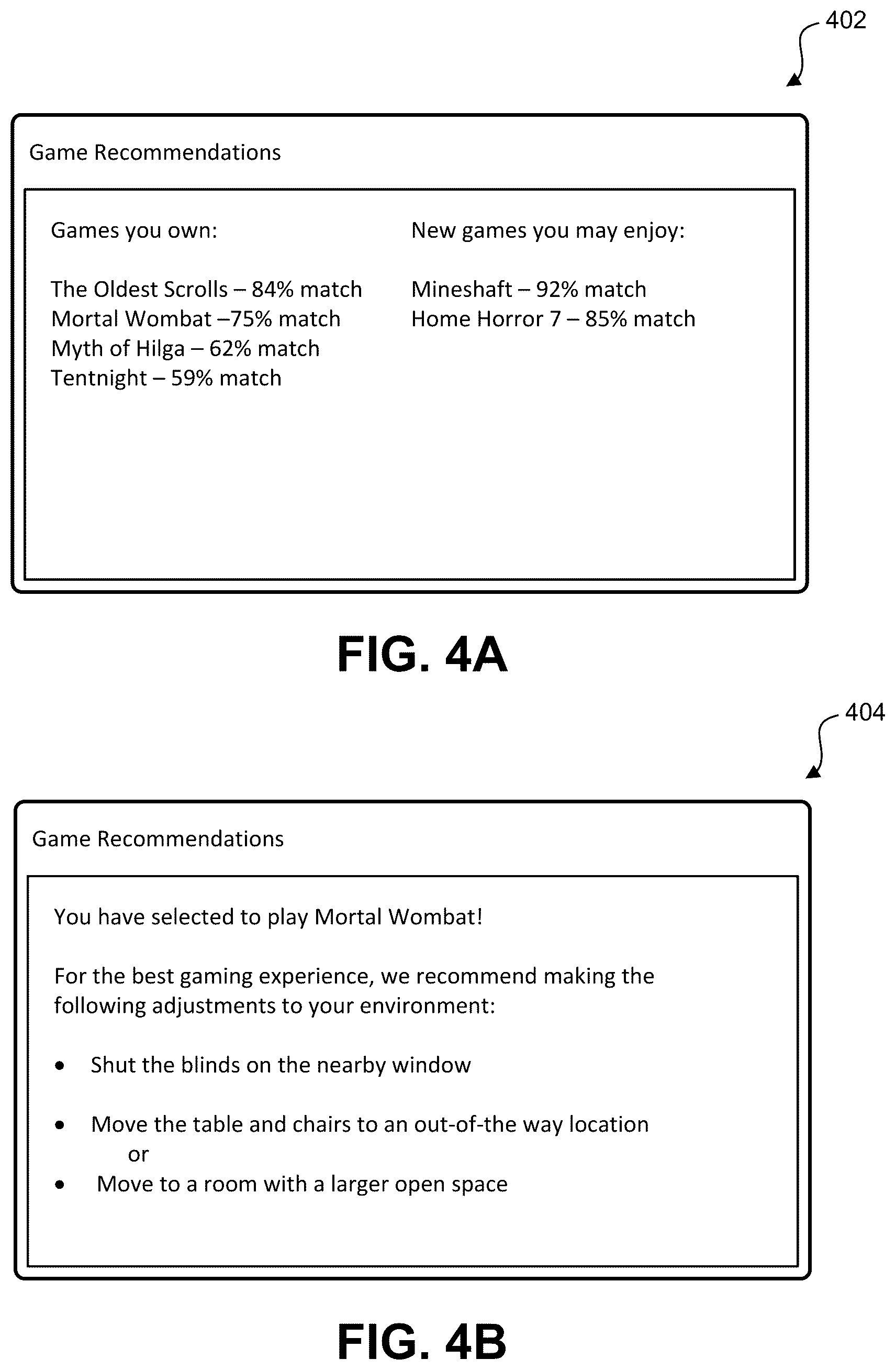 Patent US12315095 Figure 4 – Recommendations for extended reality systems