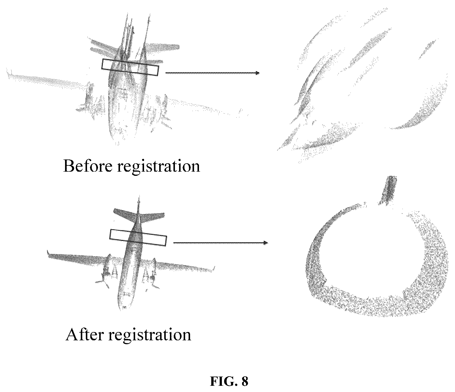 Patent US12315098 Figure 8 – Method for multi-view point cloud registration for whole aircraft based on spherical harmonic feature (SHF)