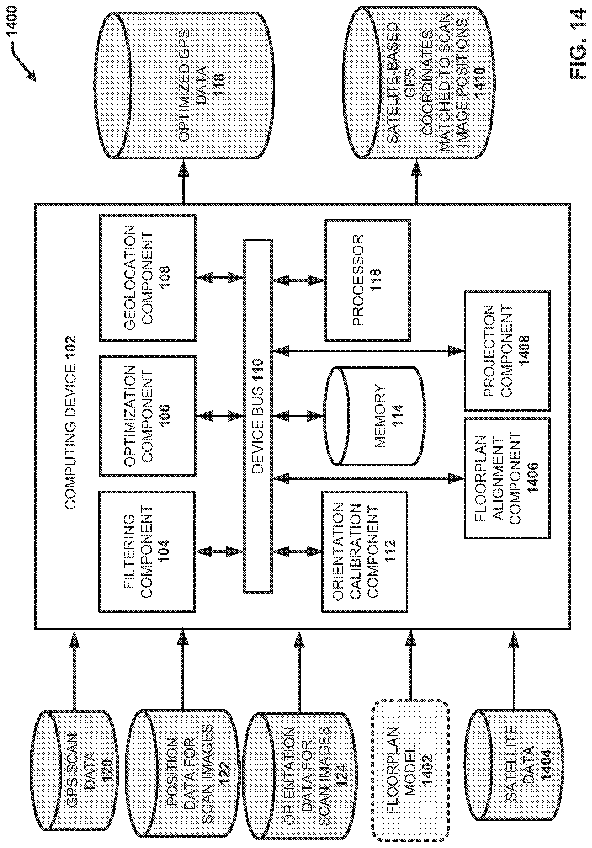 Patent US12315101 Figure 14 – Selecting exterior images of a structure based on capture positions of indoor images associated with the structure