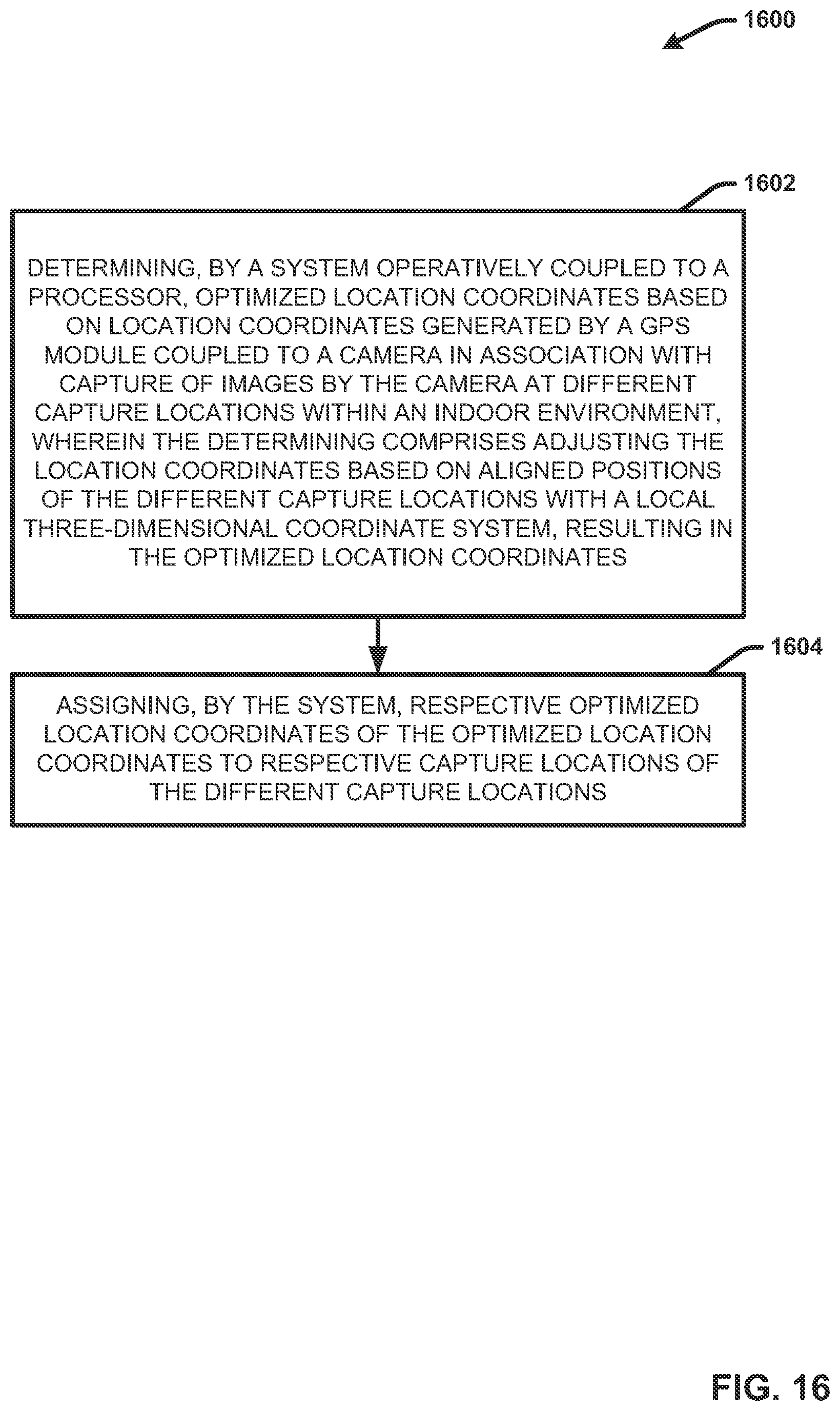Patent US12315101 Figure 16 – Selecting exterior images of a structure based on capture positions of indoor images associated with the structure
