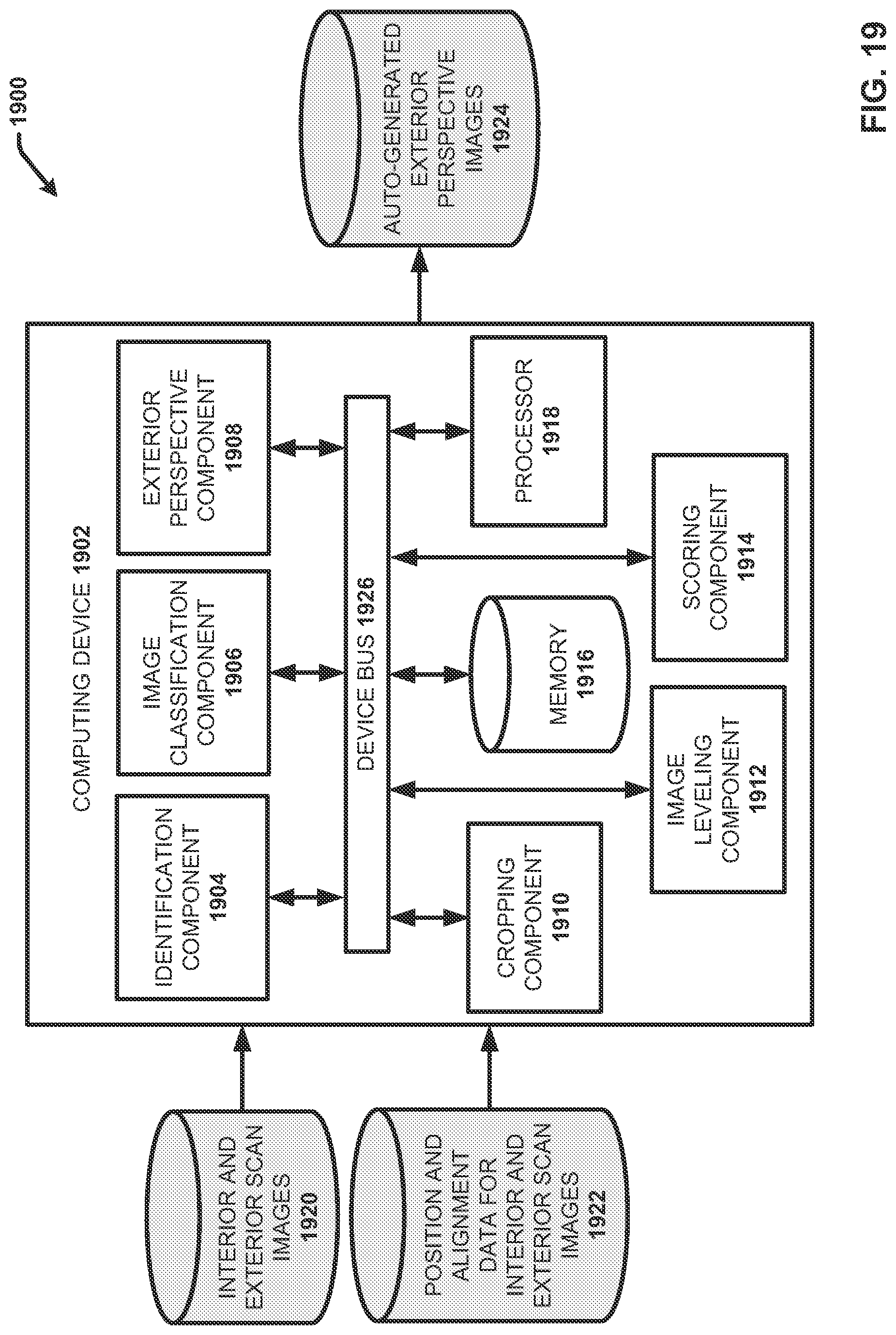 Patent US12315101 Figure 19 – Selecting exterior images of a structure based on capture positions of indoor images associated with the structure