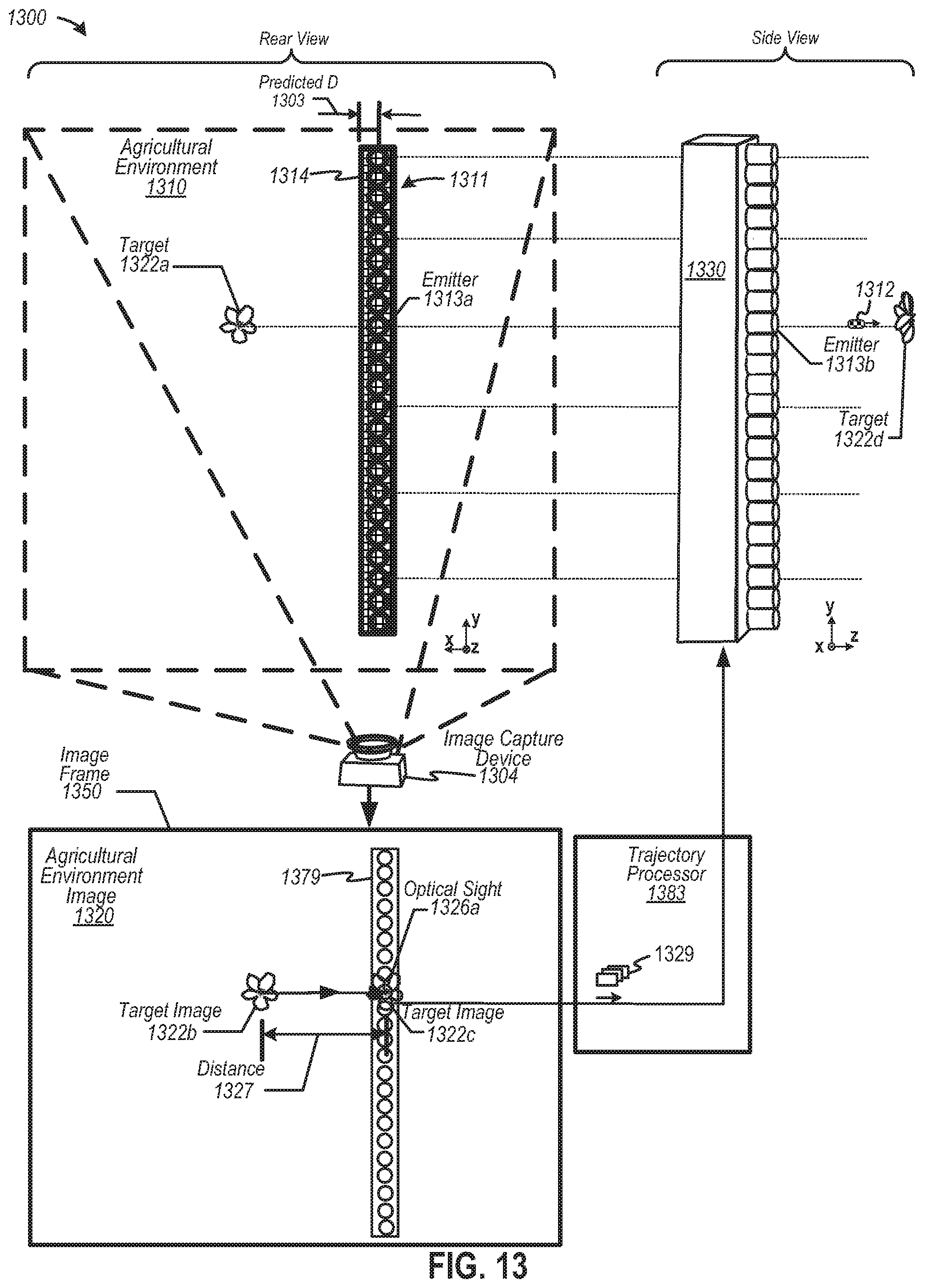 Patent US12315171 Figure 14 – Targeting agricultural objects via image pixel tracking