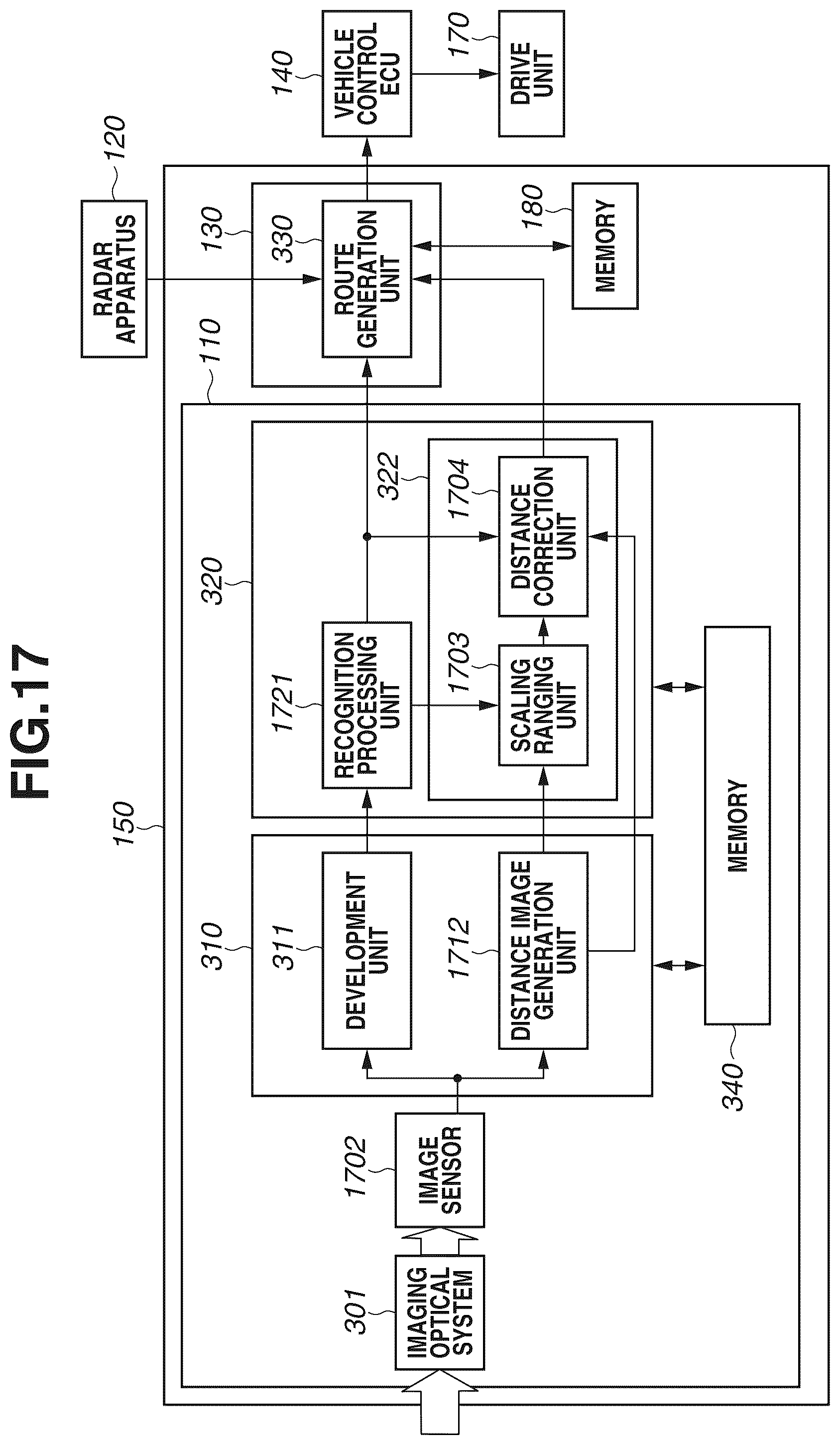 Patent US12315179 Figure 17 – Electronic device and control method to acquire distance information for detected object