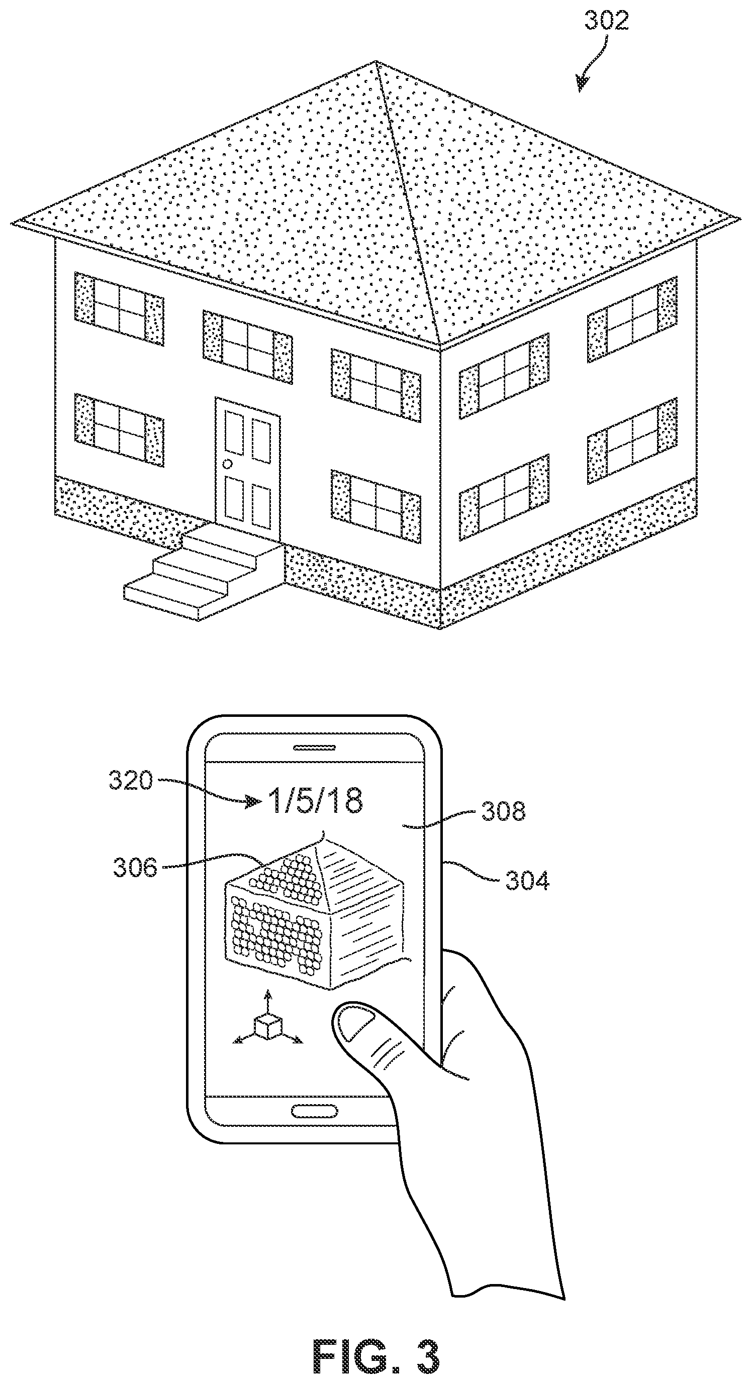 Patent US12315183 Figure 3 – System and method for detecting deviations in building structures using reconstructed 3D models