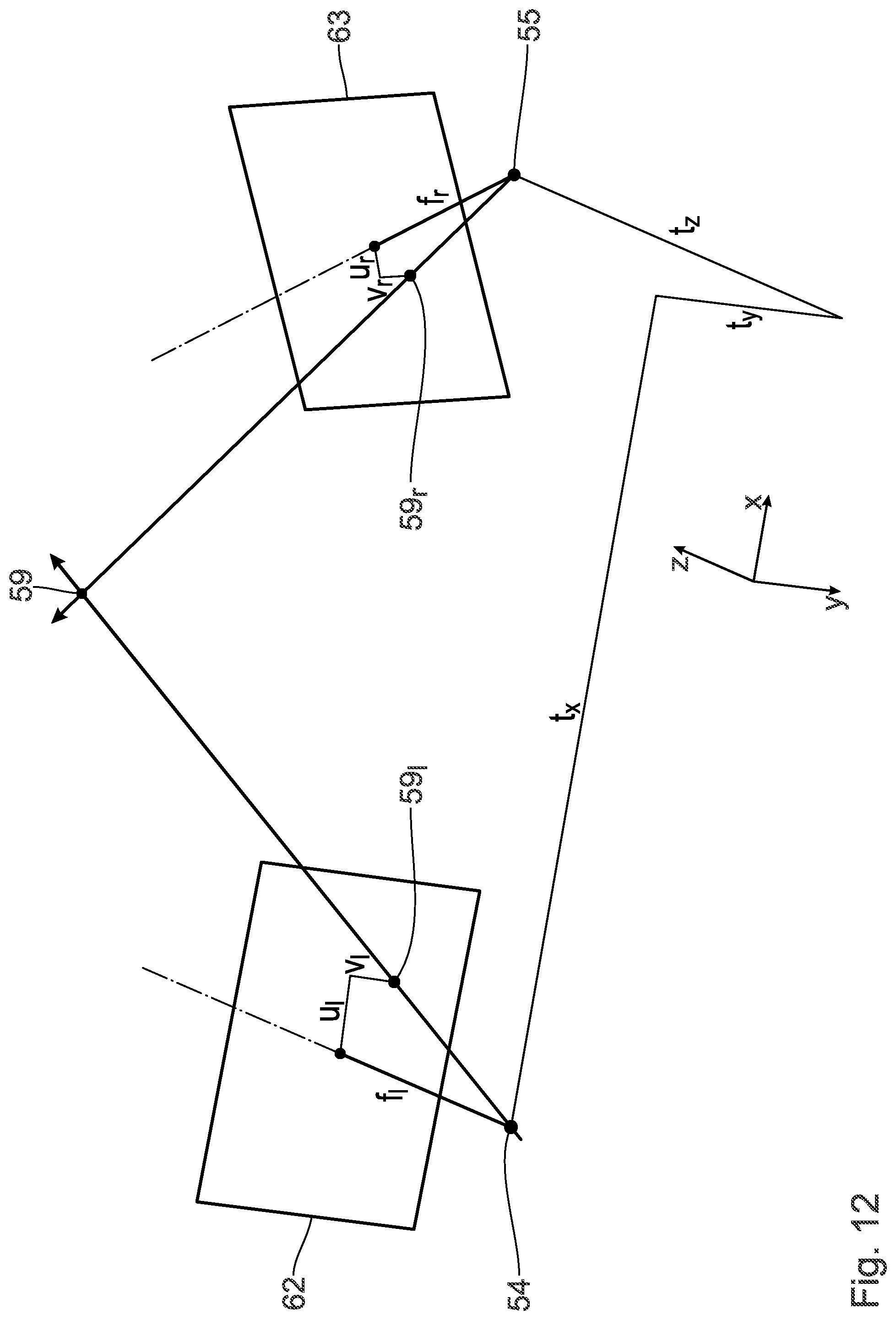 Patent US12315198 Figure 12 – Method for capturing three-dimensional images with the aid of a stereo camera having two cameras, as well as method for producing a redundant image of a measurement object, and apparatus for carrying out the methods