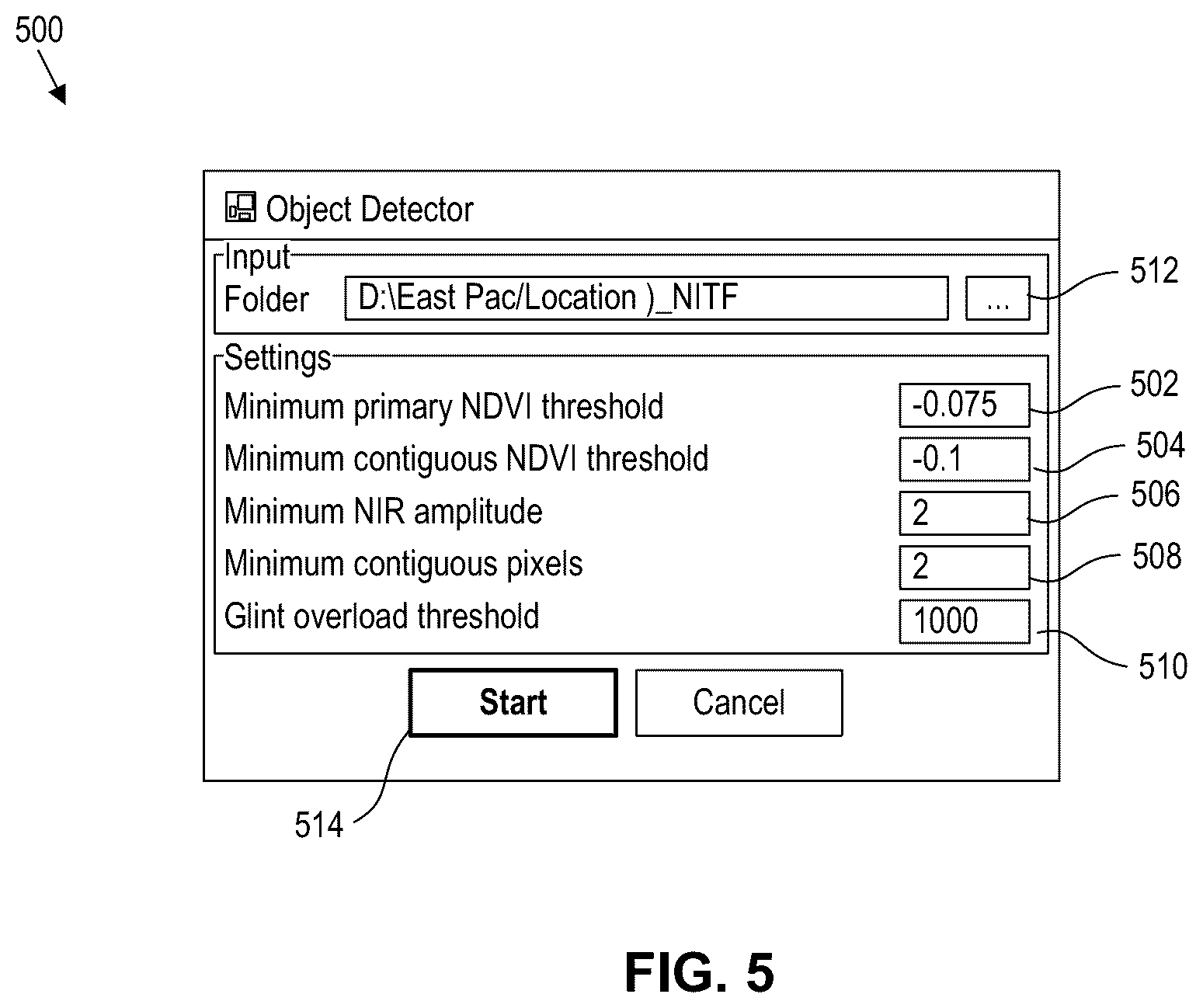 Patent US12315250 Figure 5 – Object detection over water using normalized difference vegetation index system and method