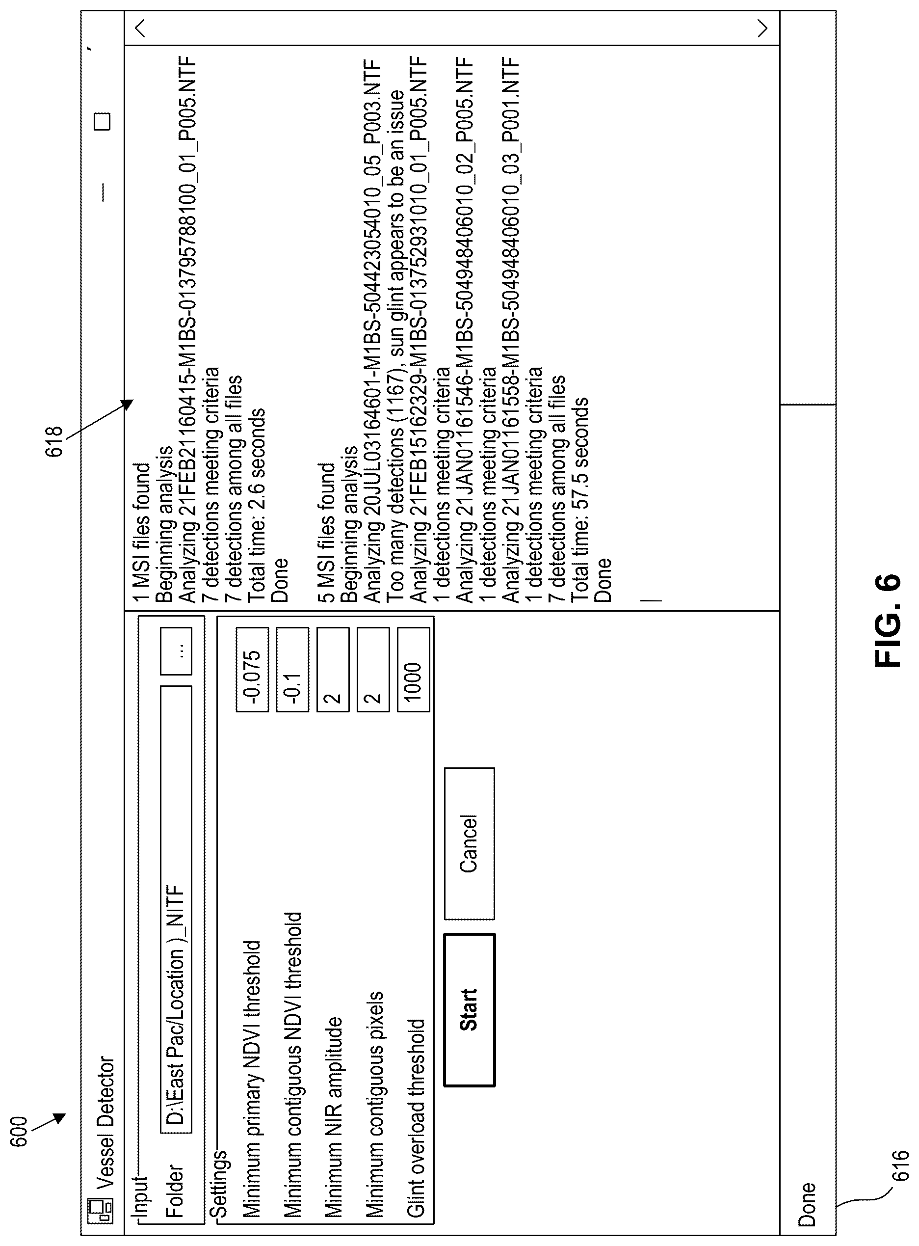 Patent US12315250 Figure 6 – Object detection over water using normalized difference vegetation index system and method