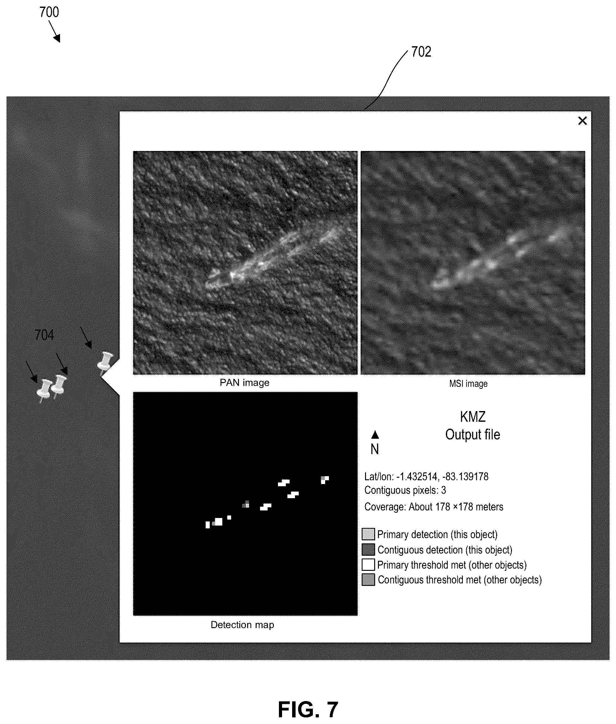 Patent US12315250 Figure 7 – Object detection over water using normalized difference vegetation index system and method