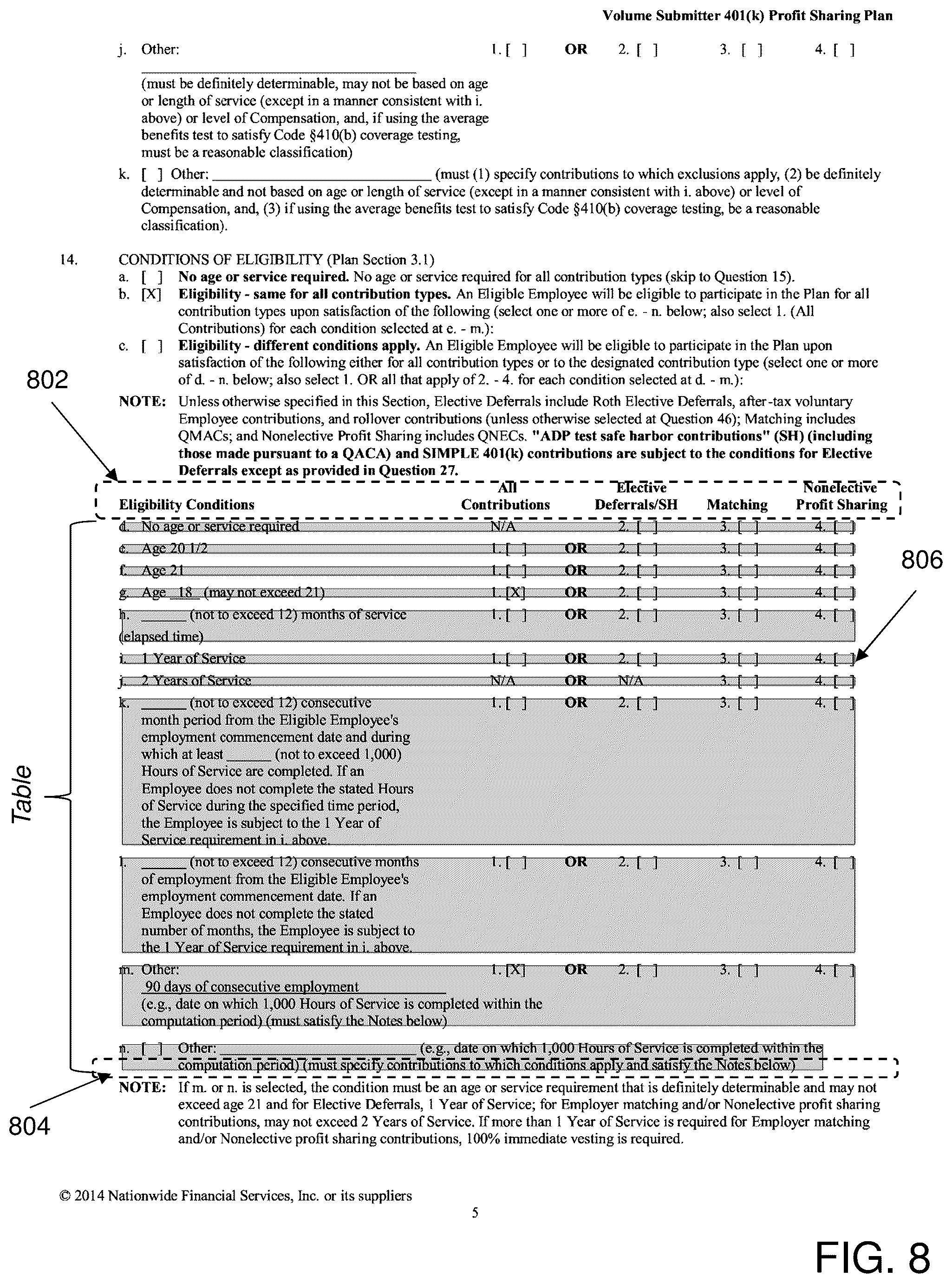 Patent US12315280 Figure 8 – Systems and methods for detection and extraction of borderless checkbox tables