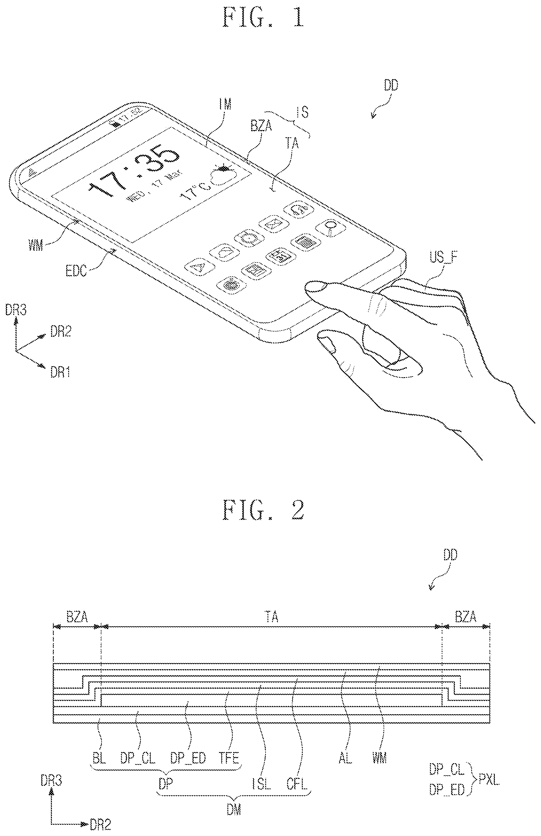 Patent US12315285 Figure 1 – Display device