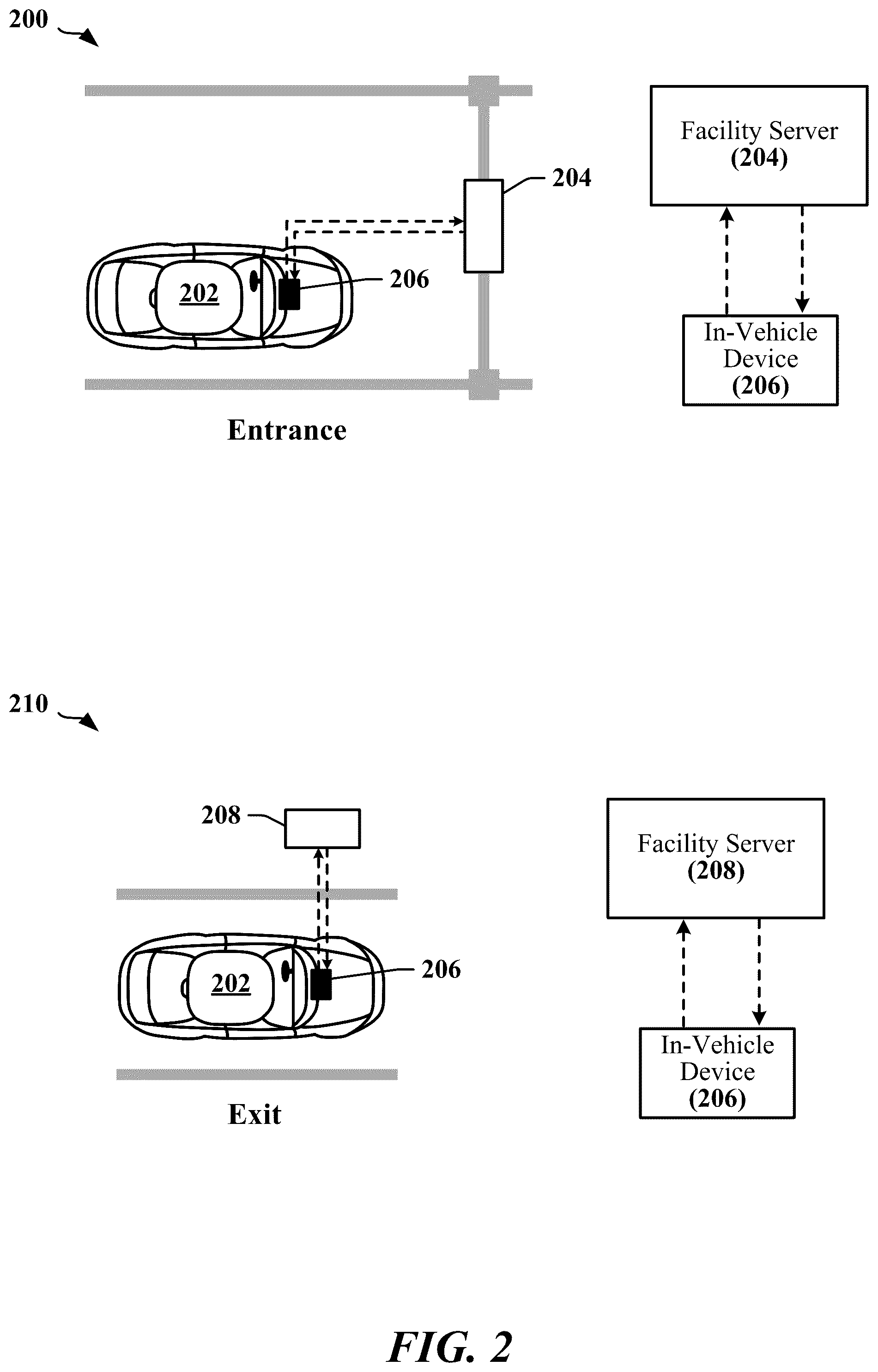 Patent US12315306 Figure 2 – Parking payment transactions