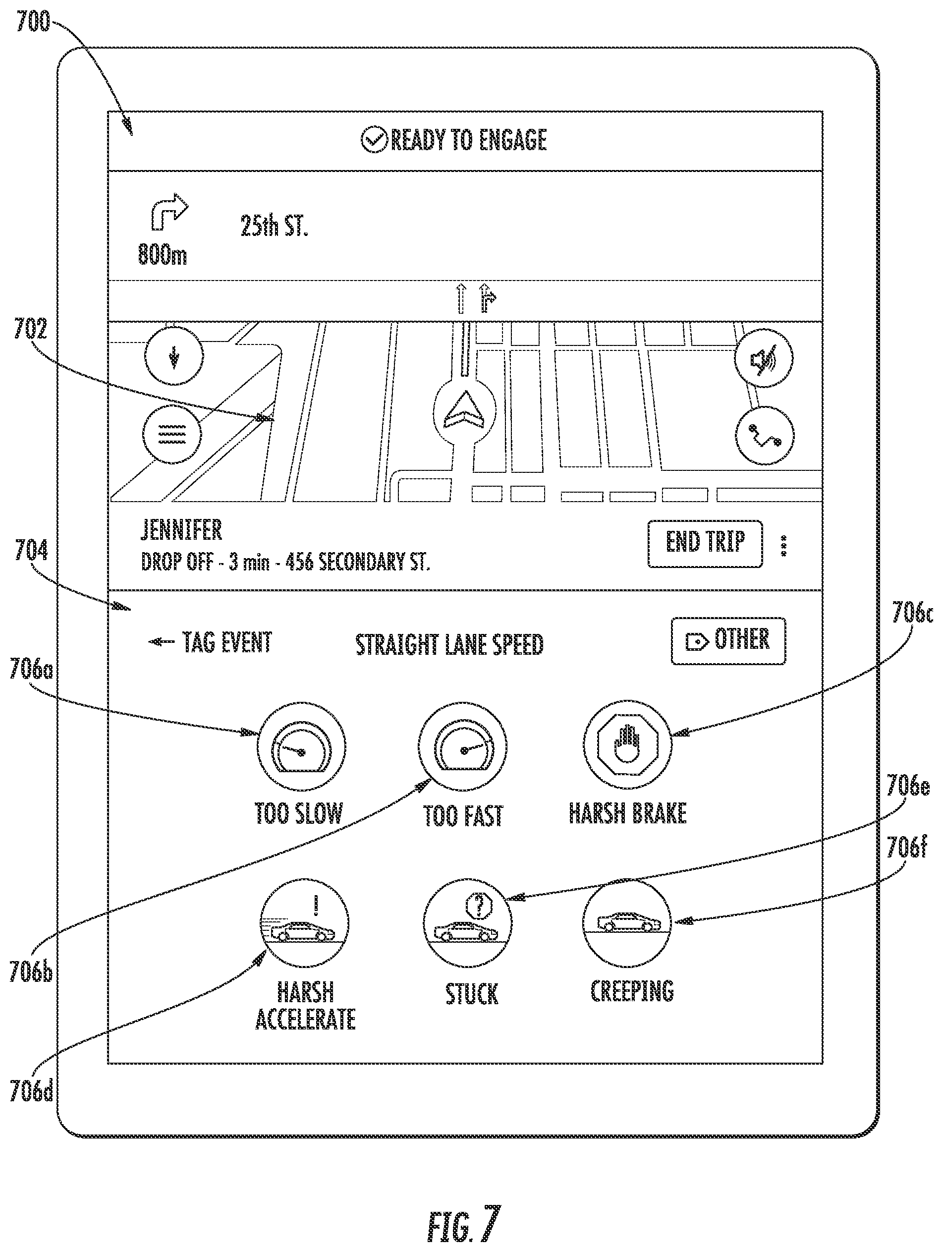 Patent US12315315 Figure 7 – Systems and methods to obtain feedback in response to autonomous vehicle failure events