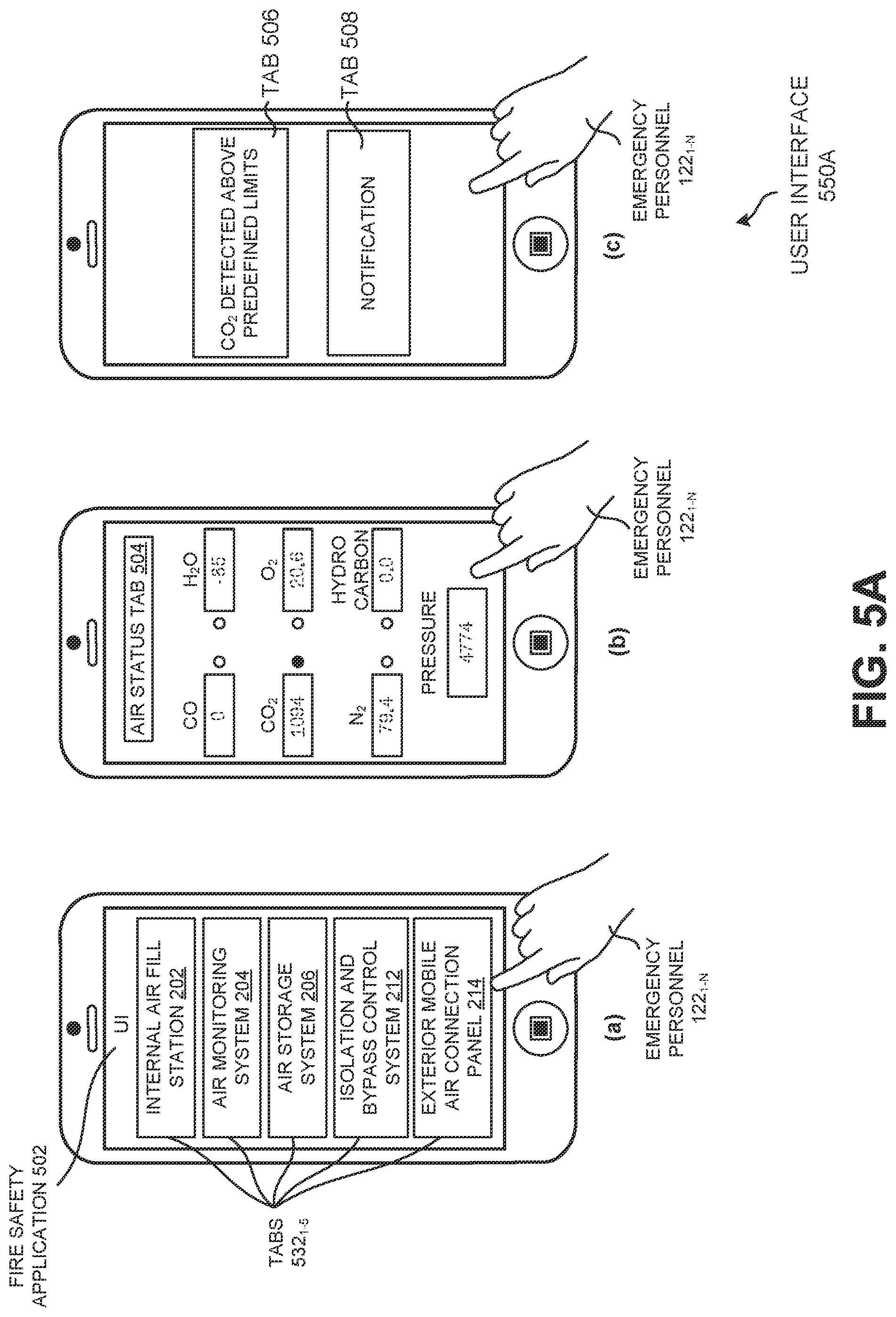 Patent US12315317 Figure 5 – Method and system of sensor-based smart unlocking of a firefighter air replenishment system