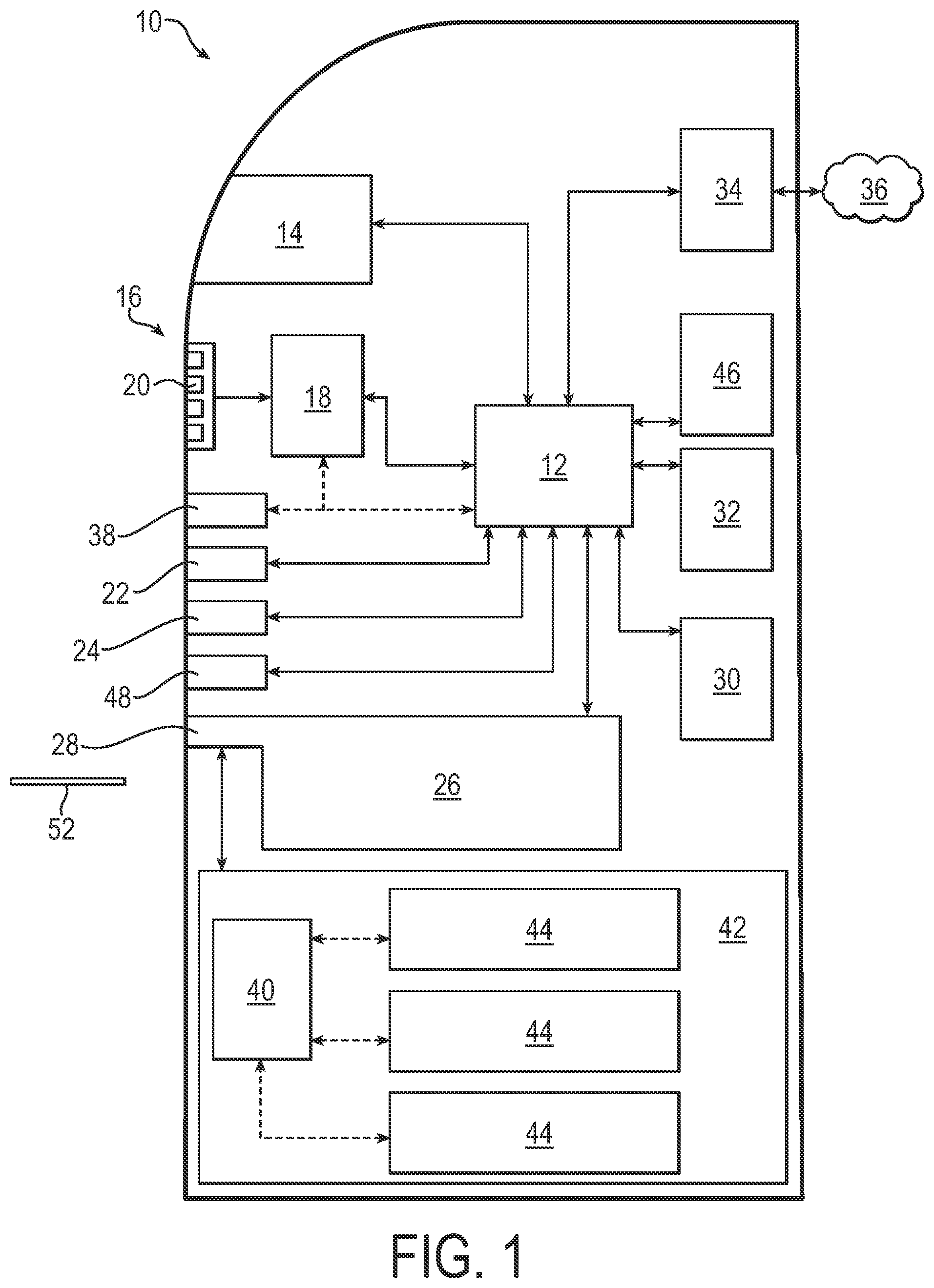 Patent US12315323 Figure 1 – Document-collecting apparatus of automated transaction machine and method