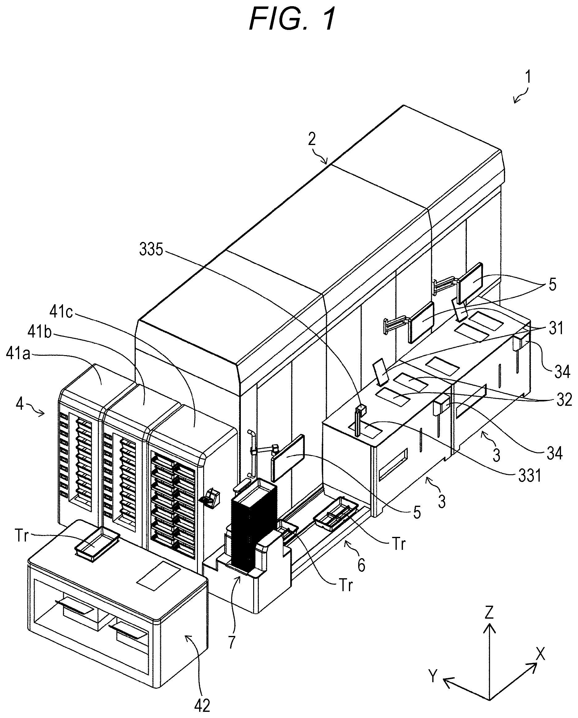 Patent US12315324 Figure 1 – Cassette handling apparatus