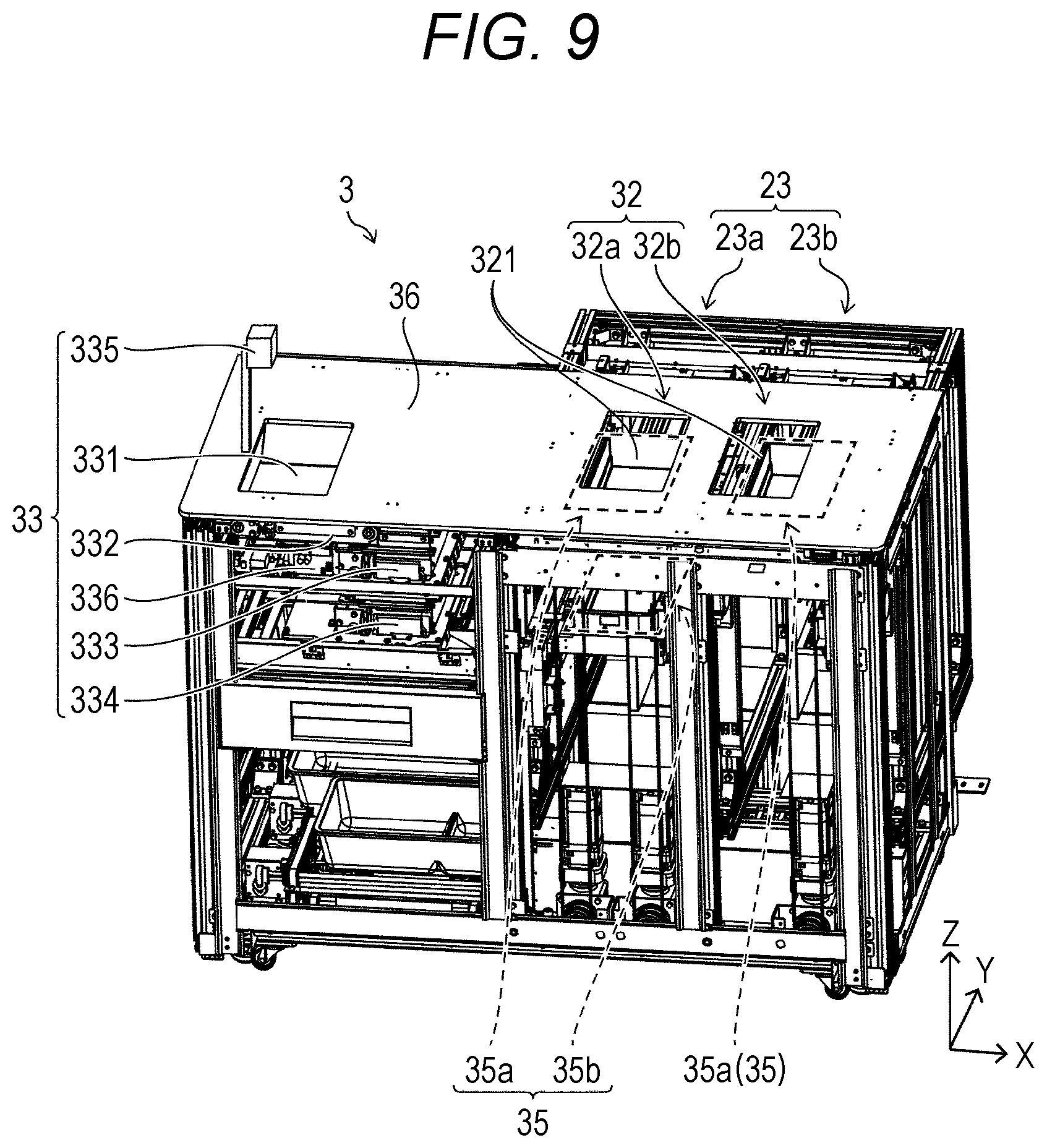 Patent US12315324 Figure 9 – Cassette handling apparatus