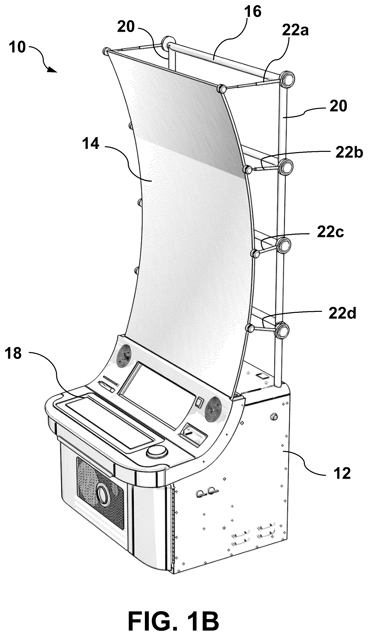 Patent US12315327 Figure 2 – Electronic gaming device with flexible display screen