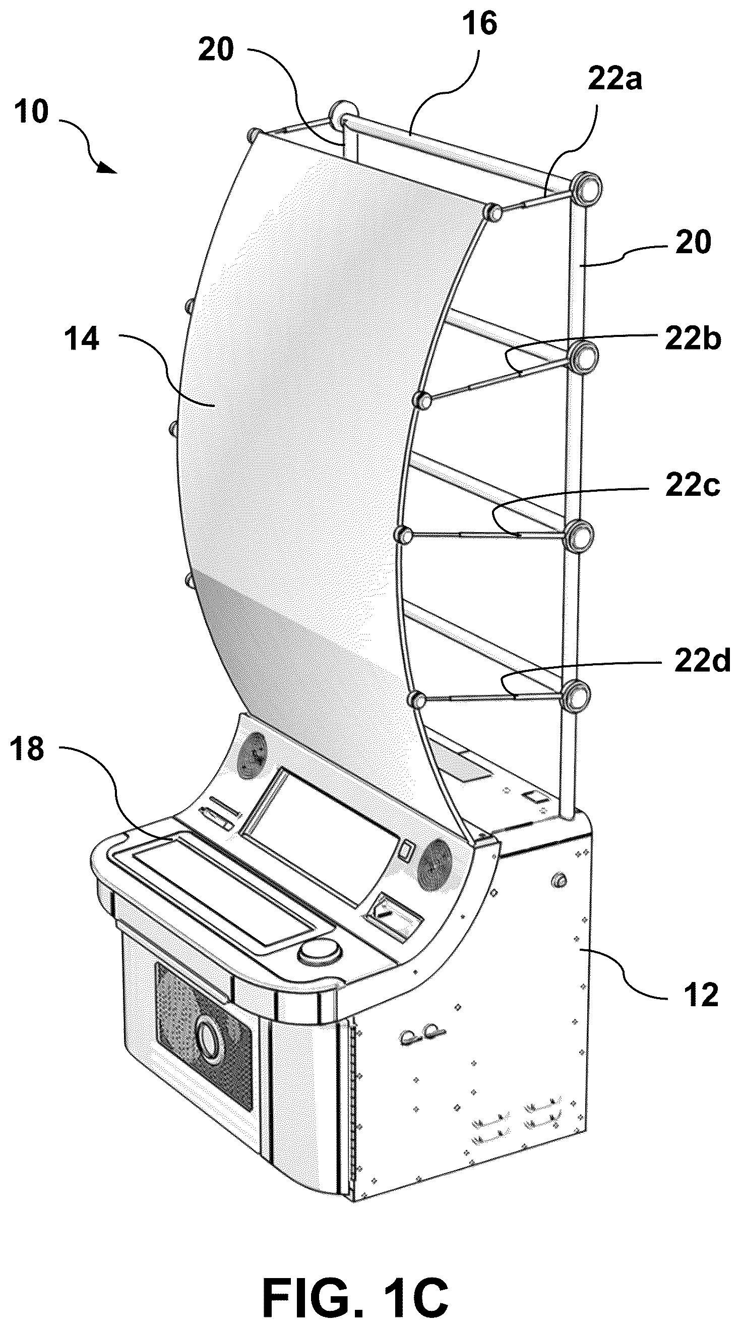 Patent US12315327 Figure 3 – Electronic gaming device with flexible display screen