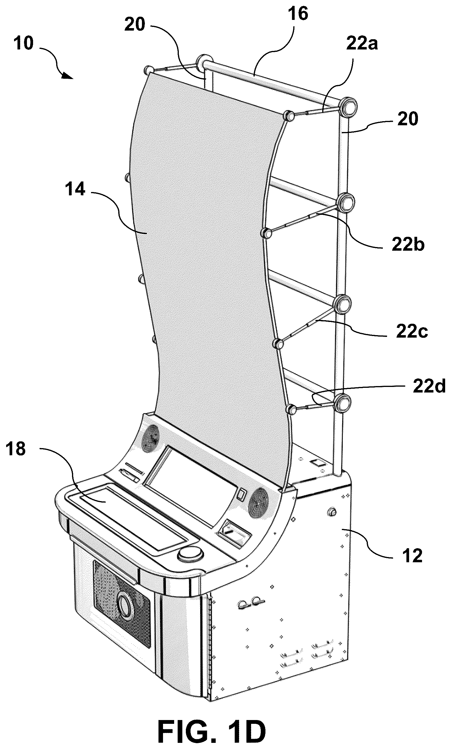 Patent US12315327 Figure 4 – Electronic gaming device with flexible display screen