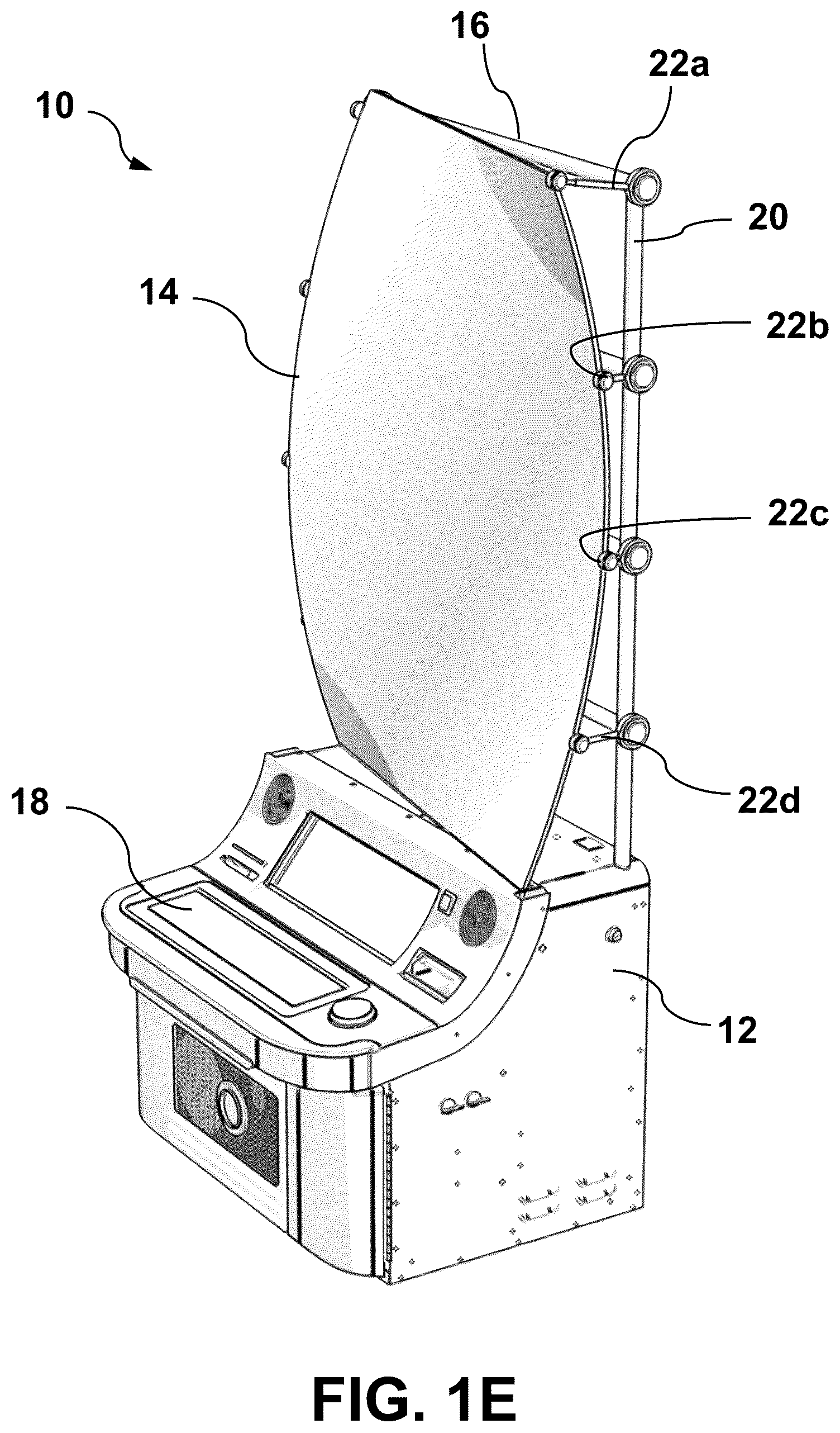 Patent US12315327 Figure 5 – Electronic gaming device with flexible display screen