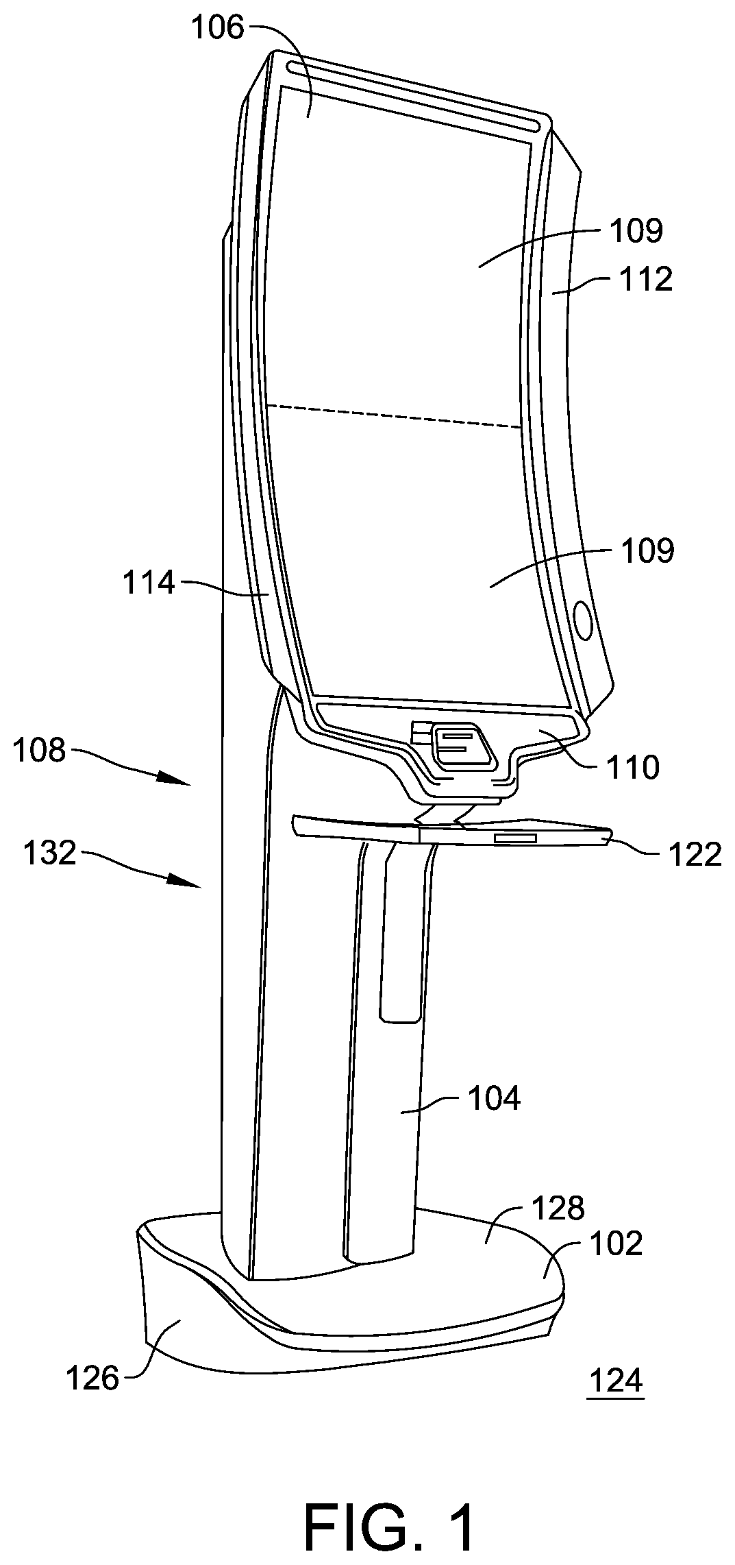 Patent US12315329 Figure 1 – Method and system for a gaming system user interface