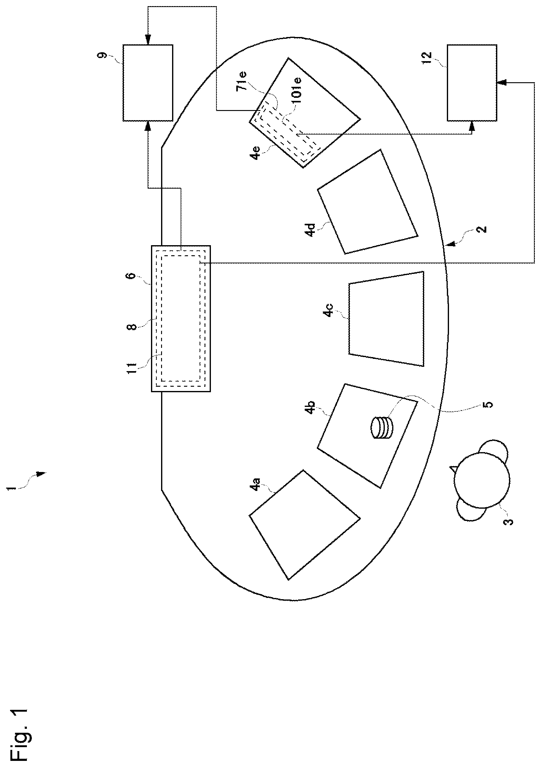 Patent US12315331 Figure 1 – Game table reading system