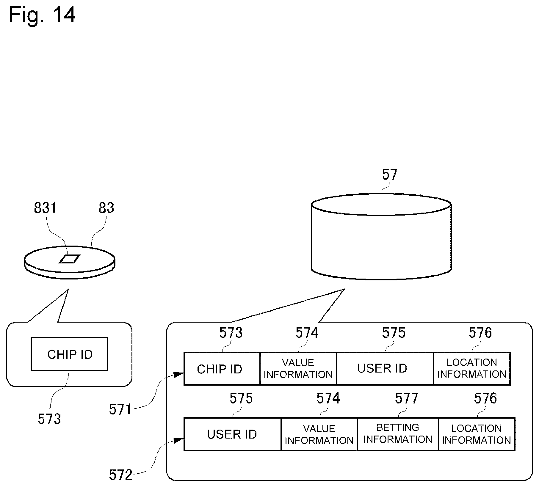 Patent US12315331 Figure 14 – Game table reading system