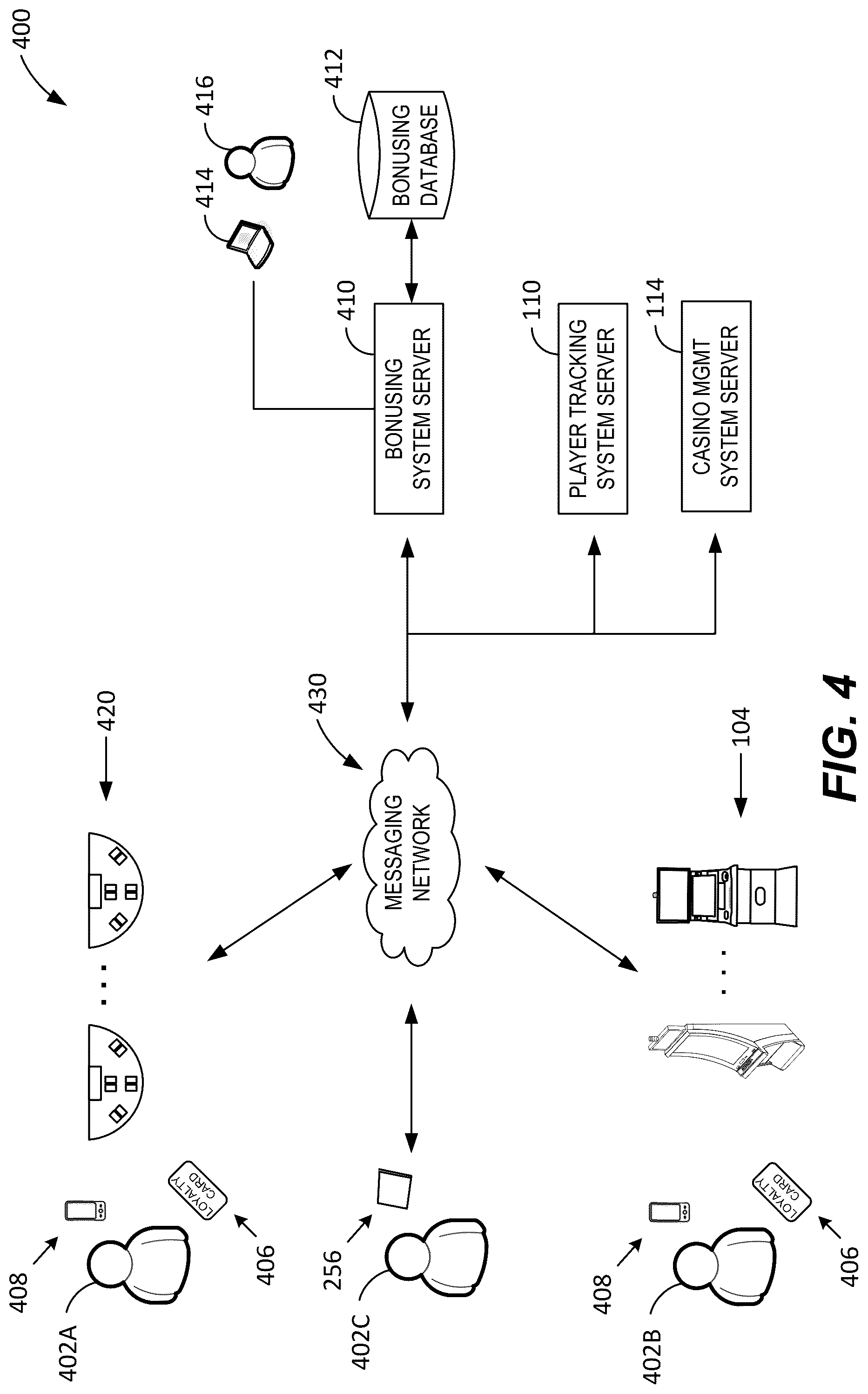 Patent US12315340 Figure 6 – Integrated jackpot gaming systems and methods