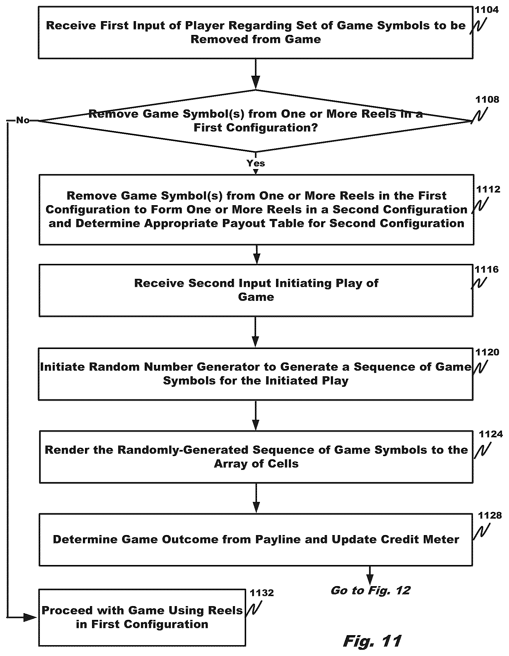 Patent US12315342 Figure 13 – Gaming systems and methods for removing a game symbol from a reel